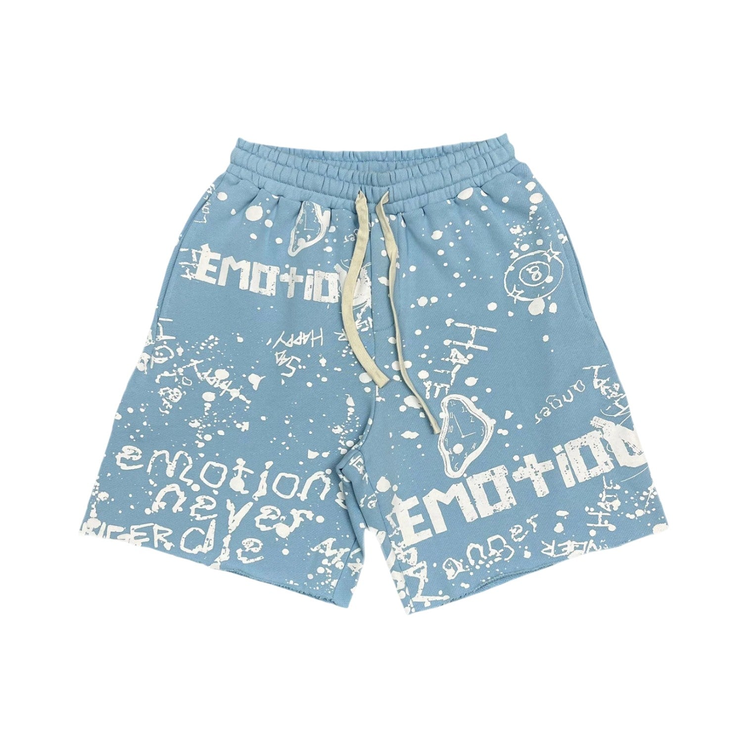 Mixed Emotions 'Grafitti' Blue Shorts