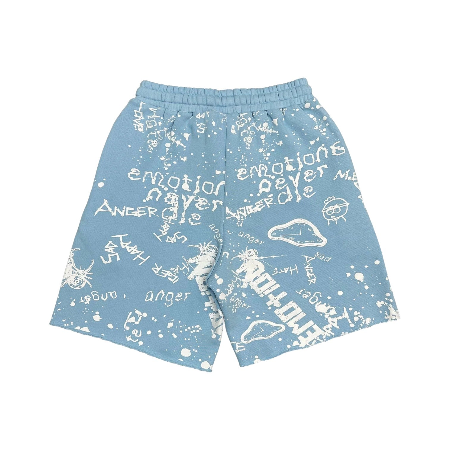 Mixed Emotions 'Grafitti' Blue Shorts