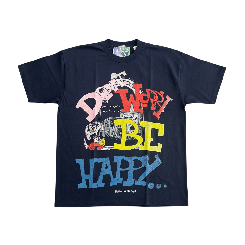 Better With Age 'Honey' Navy Tee