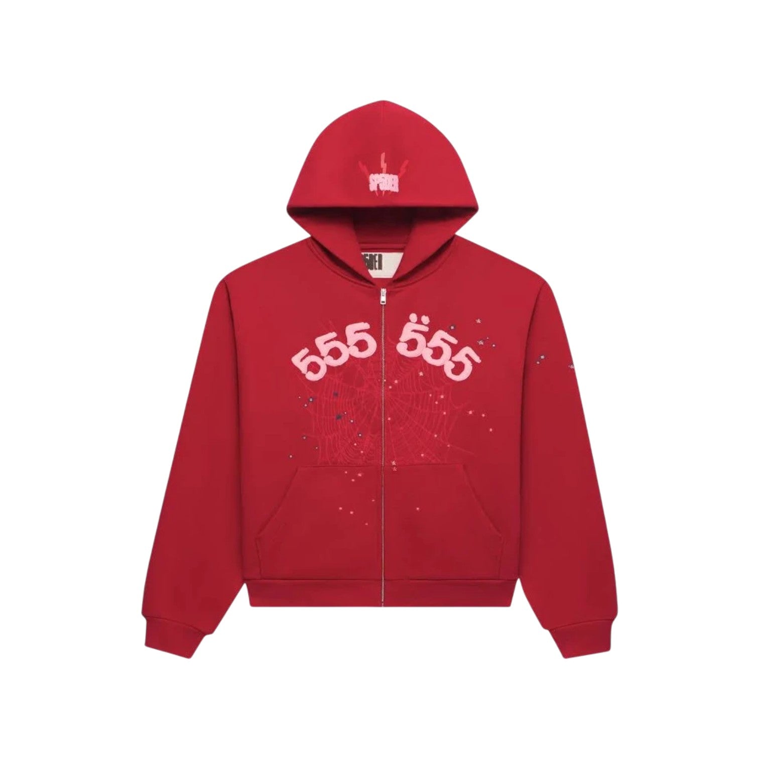 Sp5der 'Angel Number' Red Hoodie