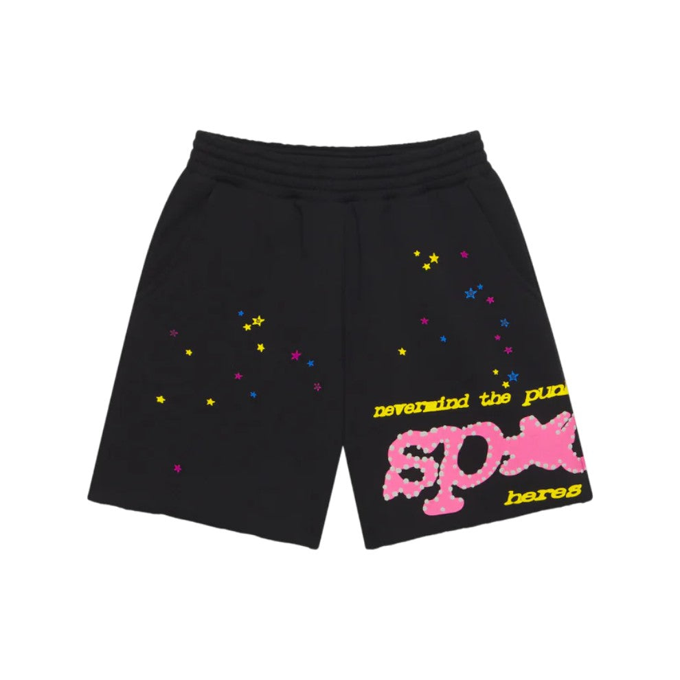 Sp5der 'Punk V2' Black Shorts