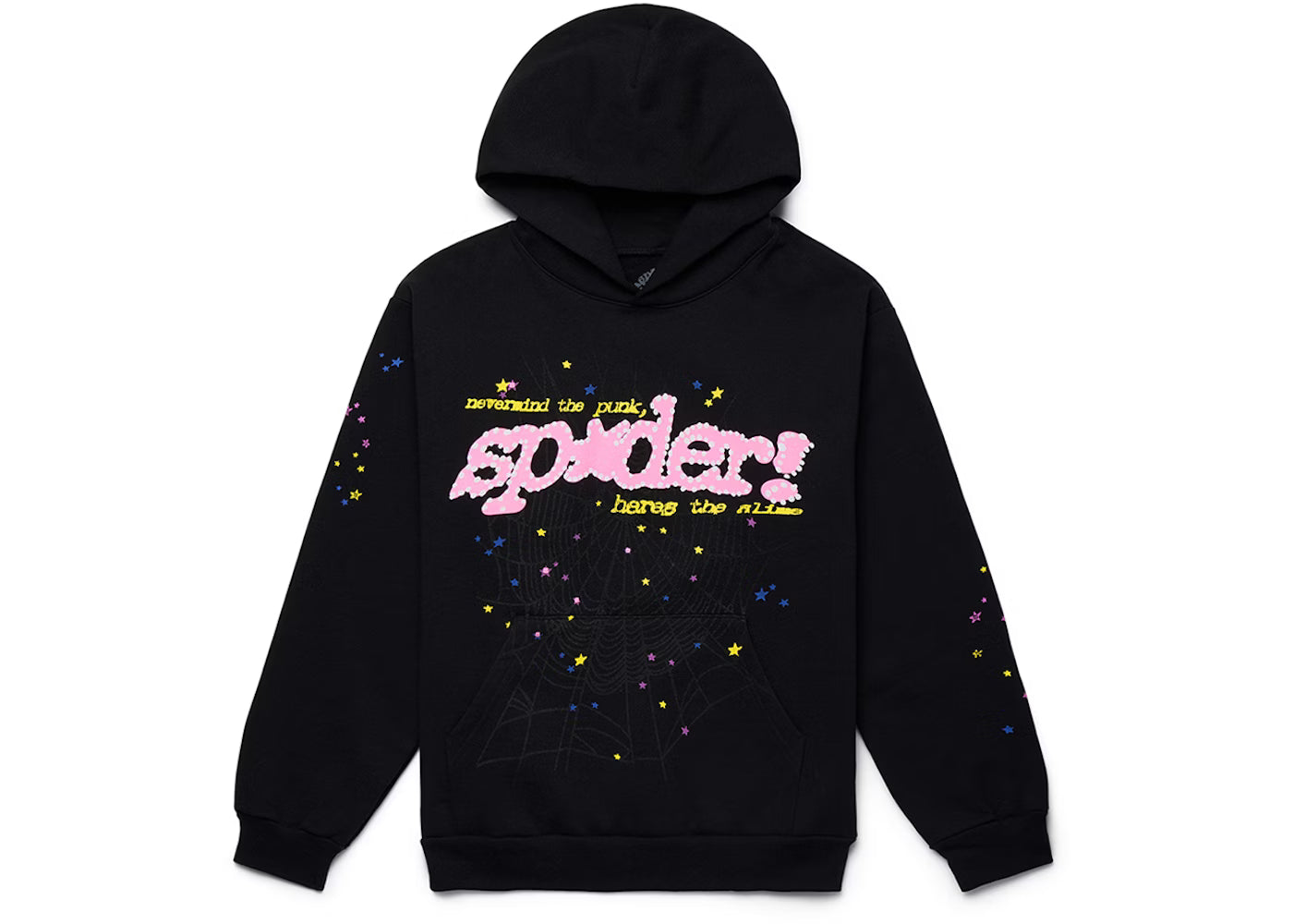 Sp5der 'Punk V2' Black & Pink Hoodie