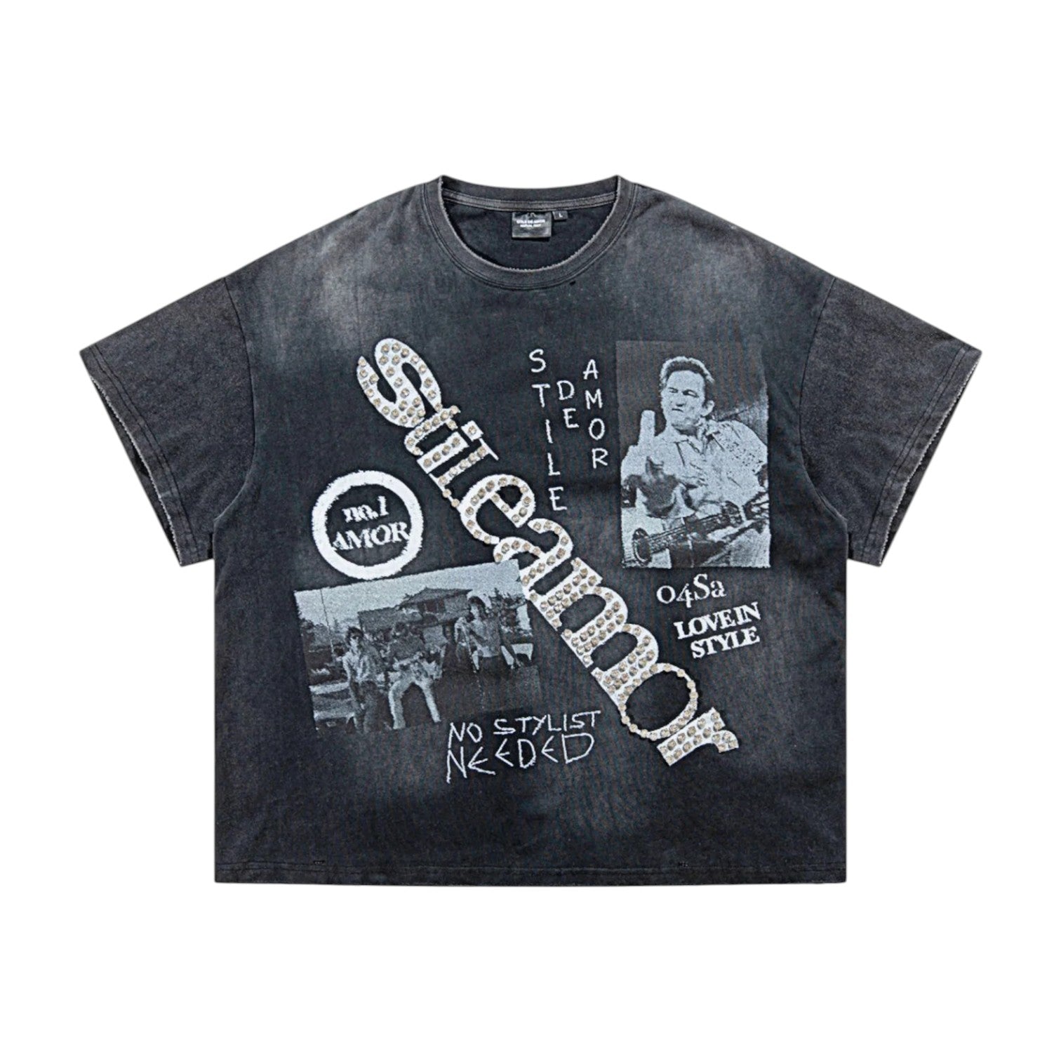 Stile De Amor 'No Stylist' Black Tee