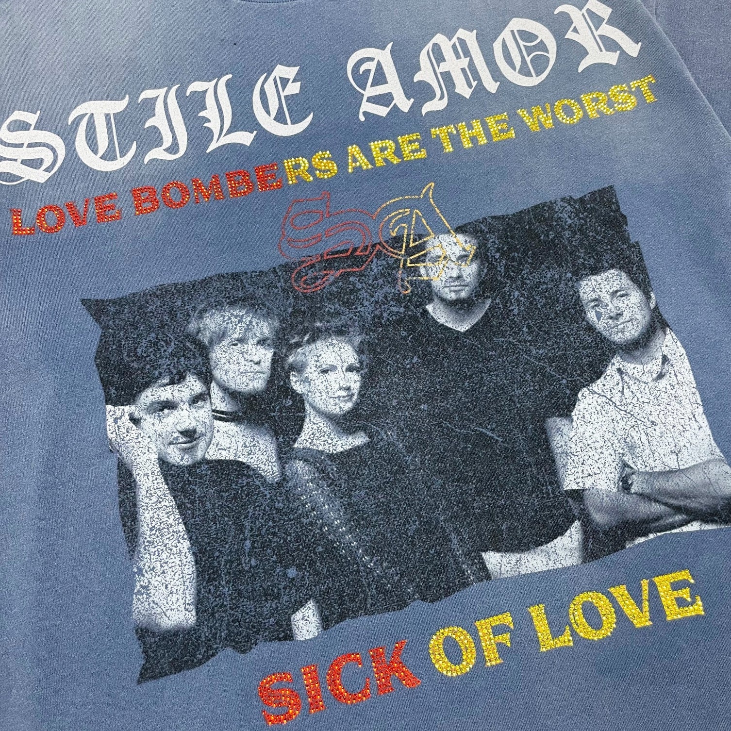 Stile De Amor 'Love Bomber' Blue Tee