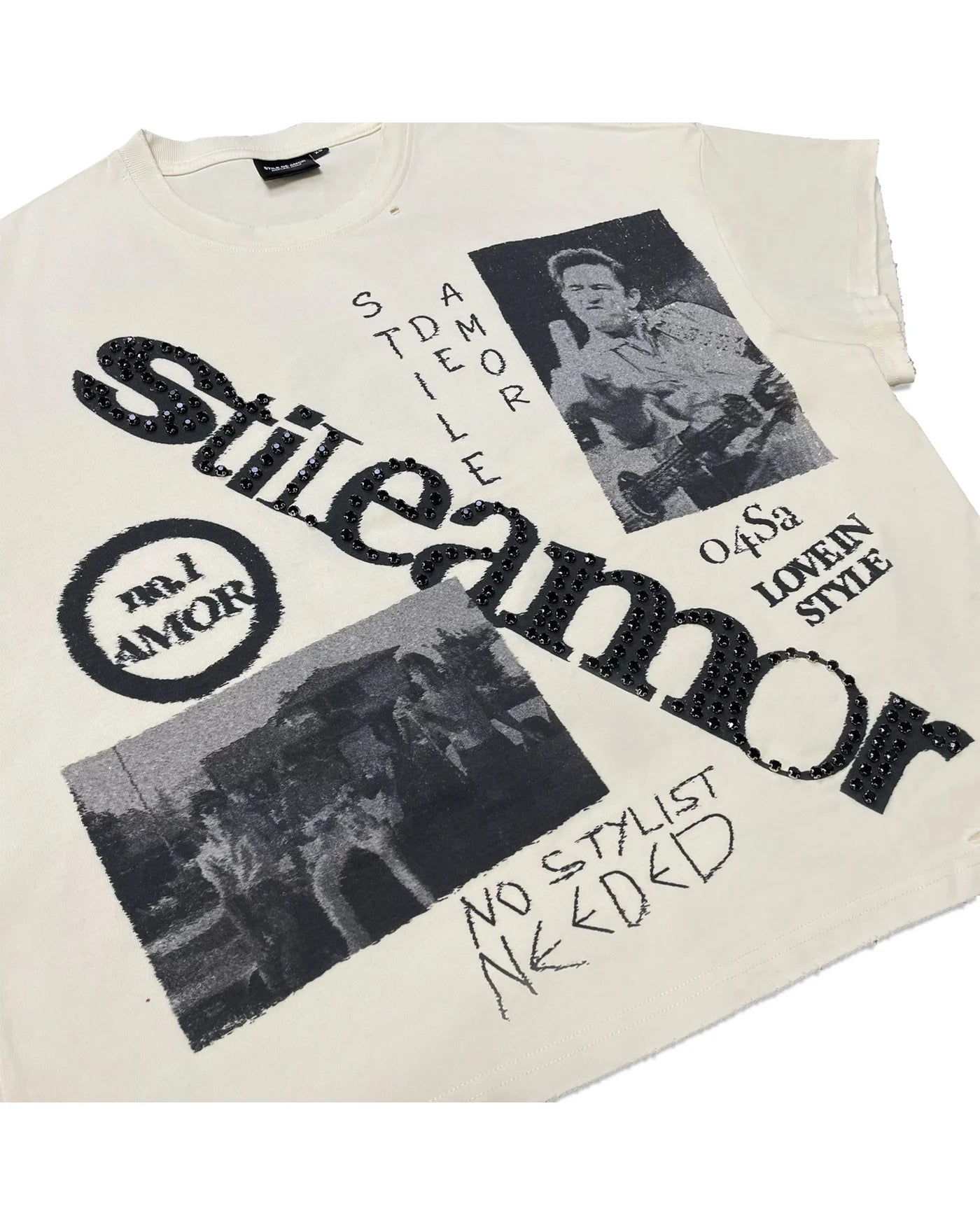 Stile De Amor 'No Stylist' Cream Tee