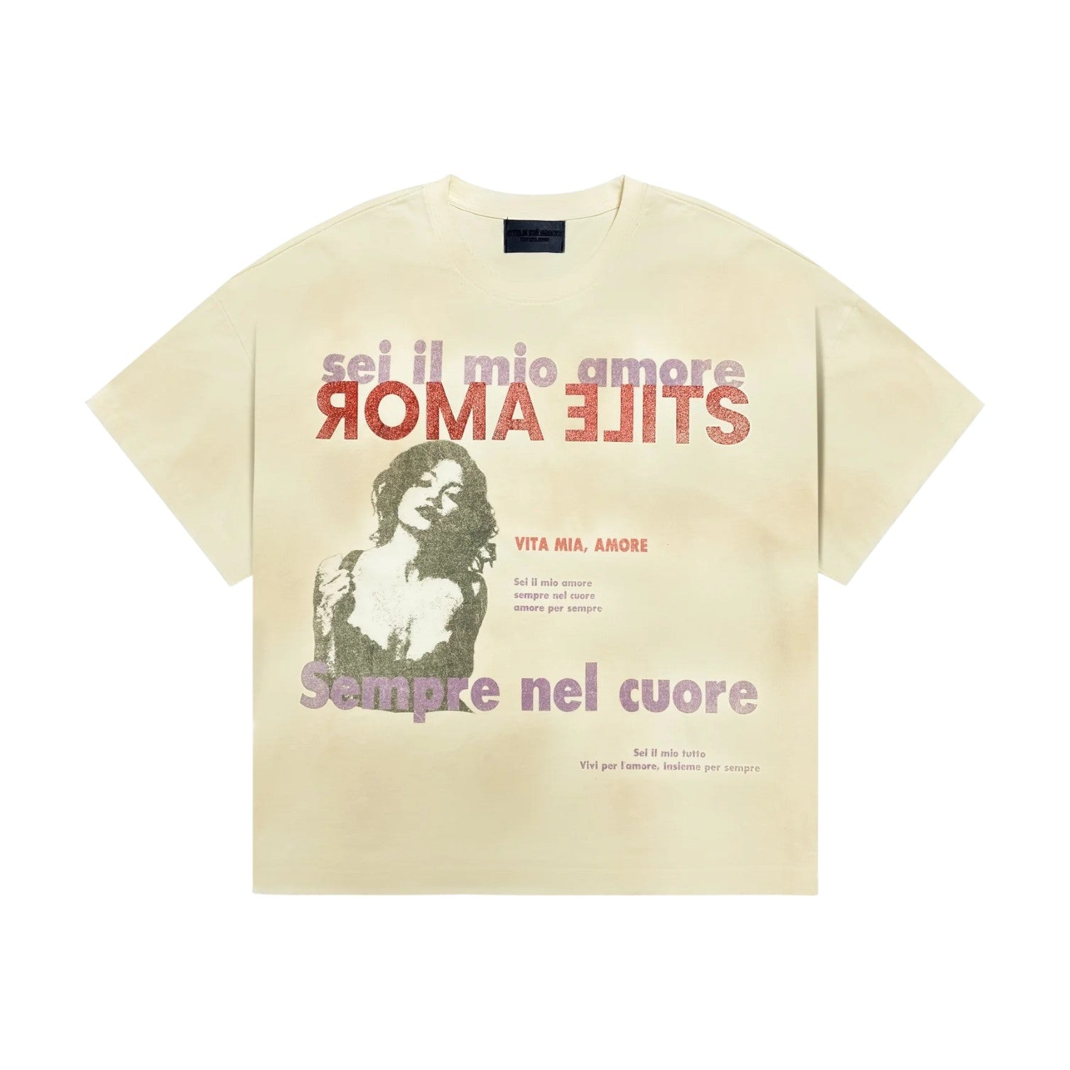 Stile De Amor 'Vita Mia' Cream Tee