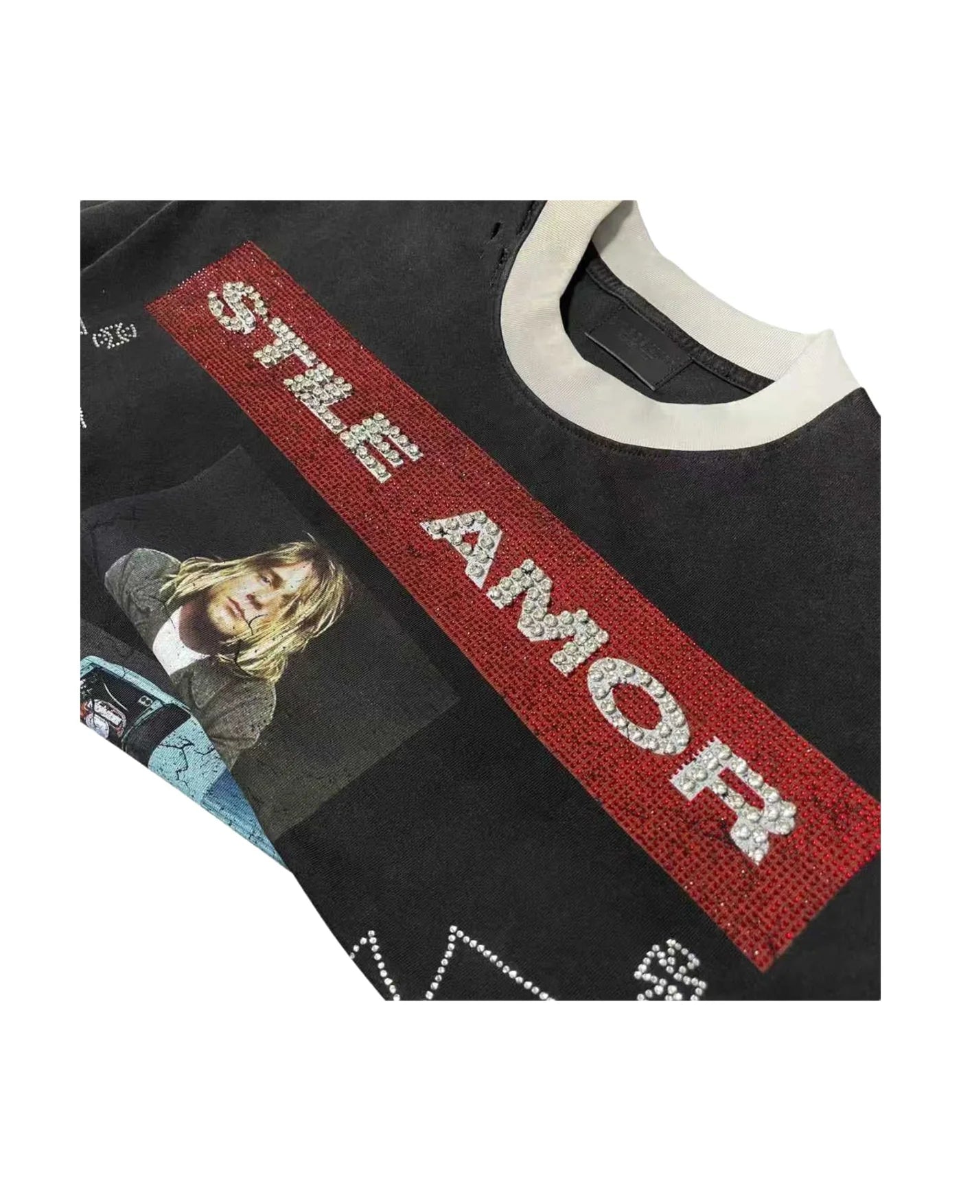 Stile De Amor 'World Stone SA' Black Tee