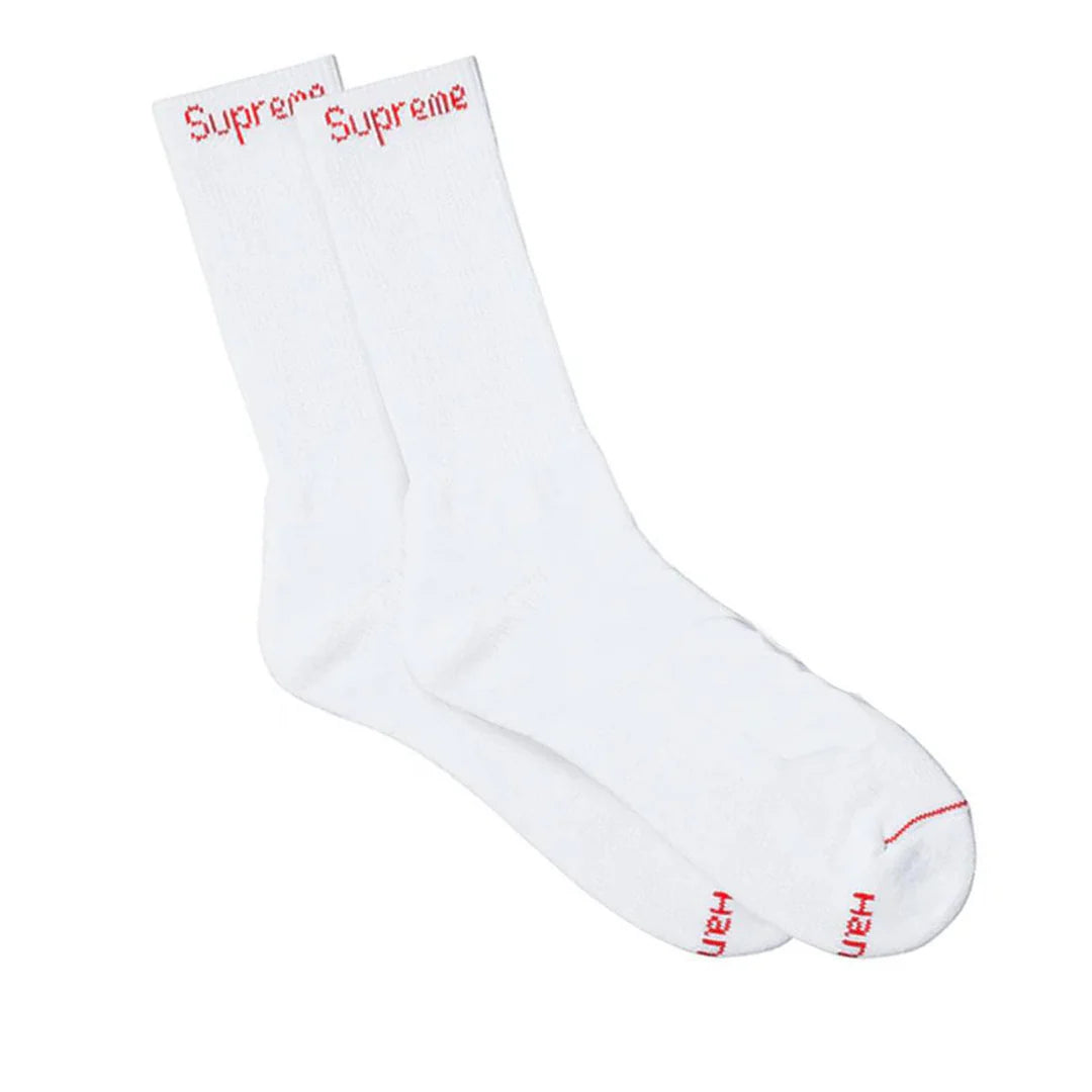 Supreme x Hanes White Socks
