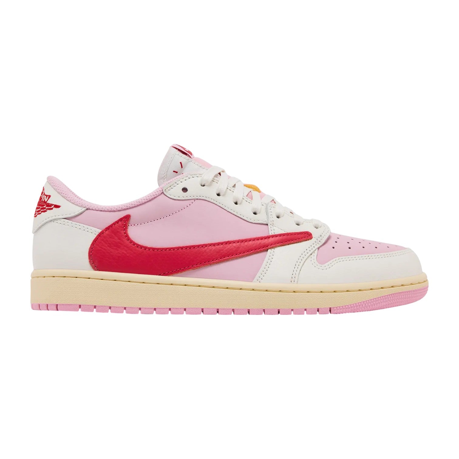 Travis Scott x Air Jordan 1 Low 'Sail Tropical Pink' Pink Sneakers