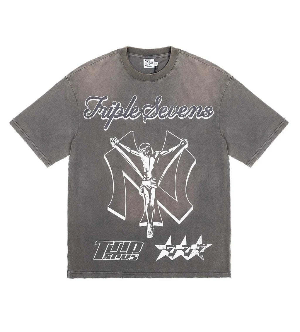 Triple Sevens 7 Savior Grey Tee