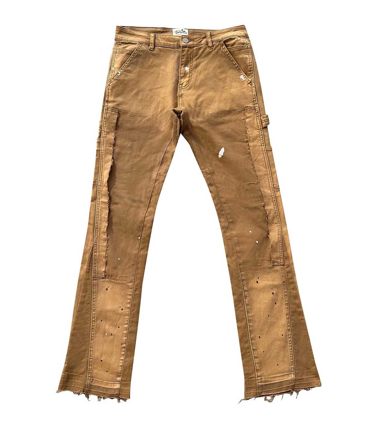 Triple Sevens 7 Flared Khaki Denim Pants