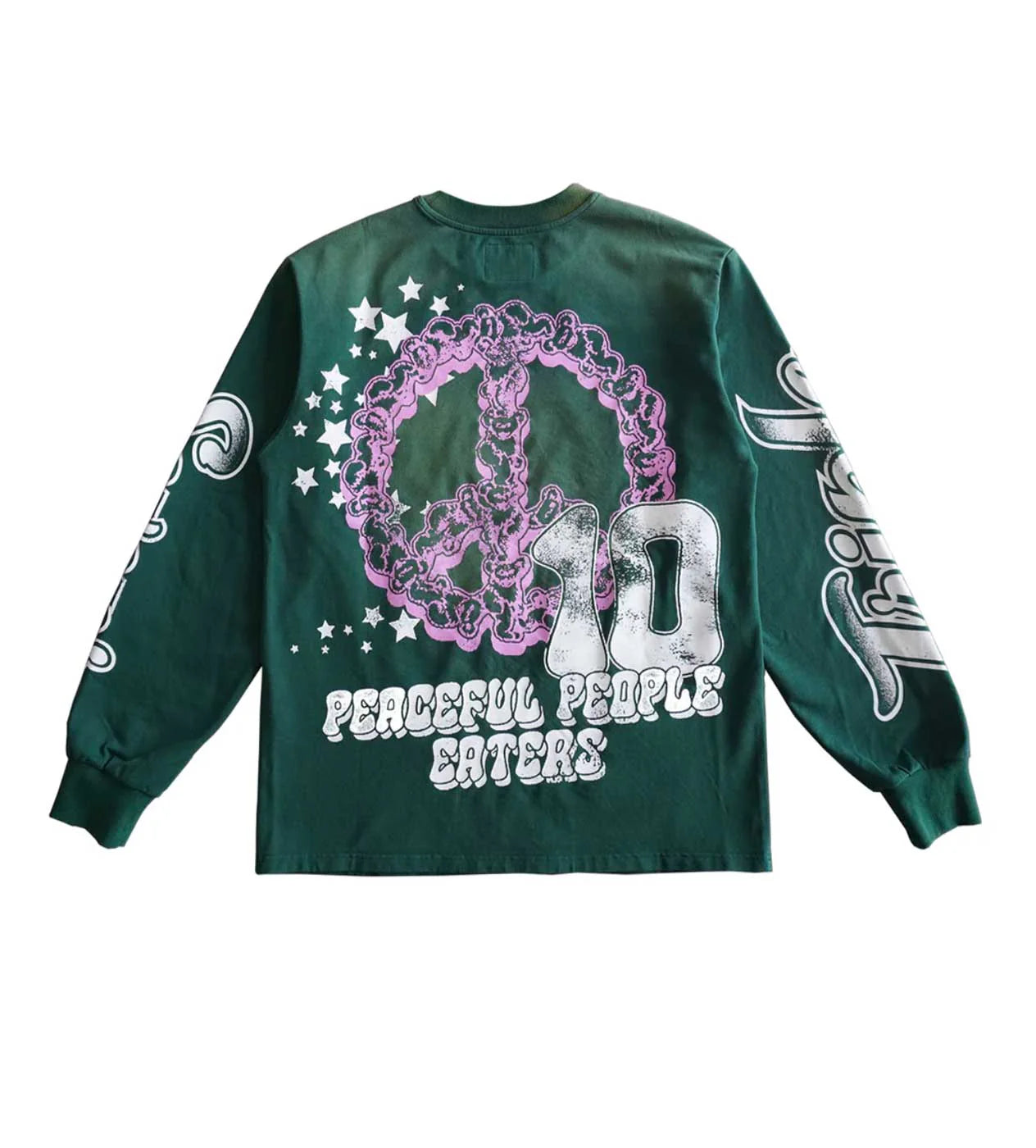 Triple Sevens 7 'All Star' Green & Pink LS Tee