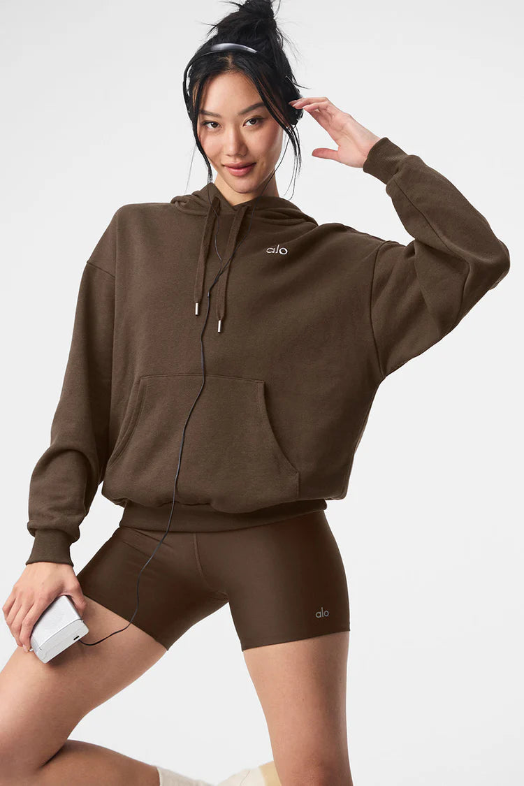 ALO 'Accolade' Espresso Pullover Hoodie