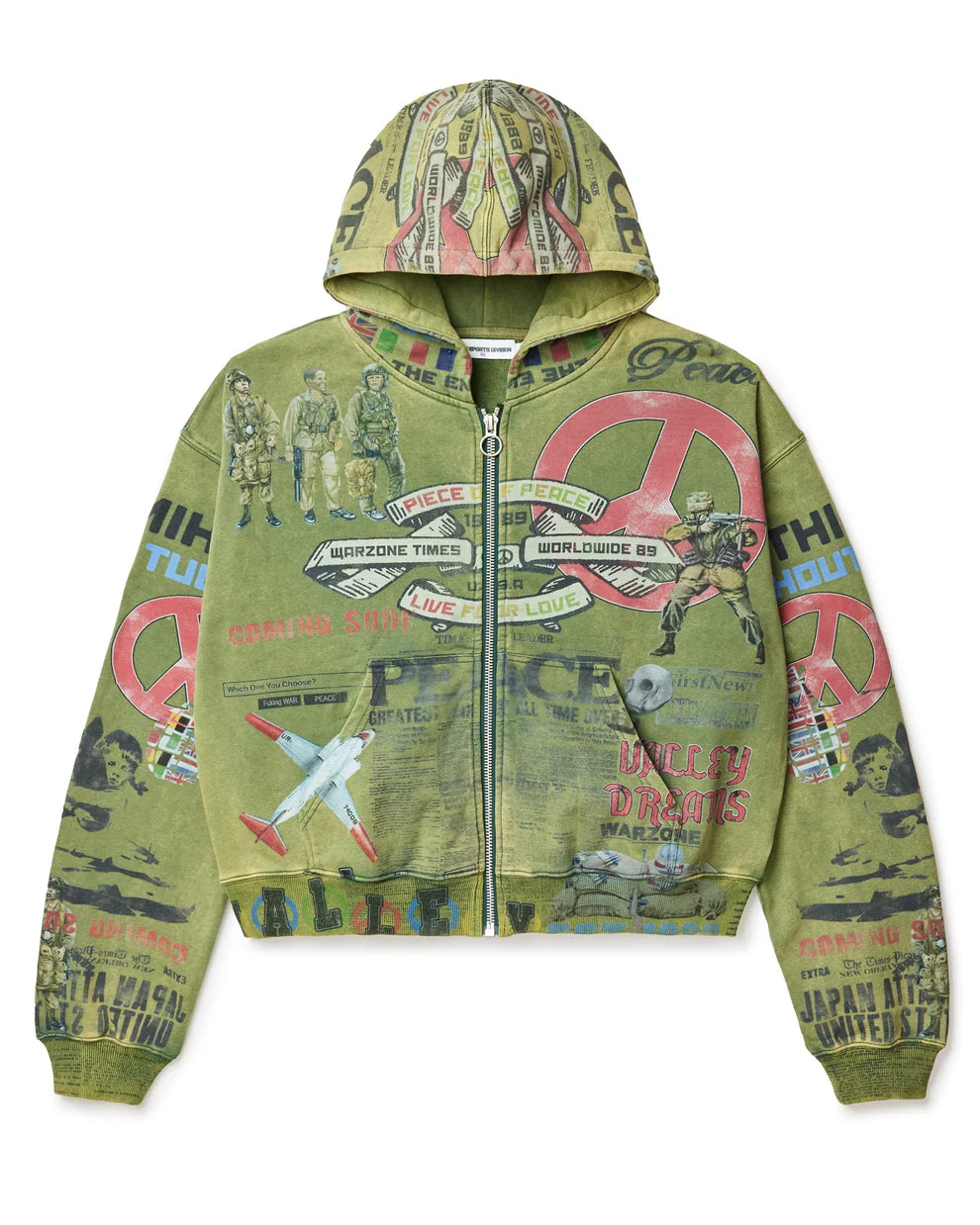 Vale Peace Corps Olive Zip Up