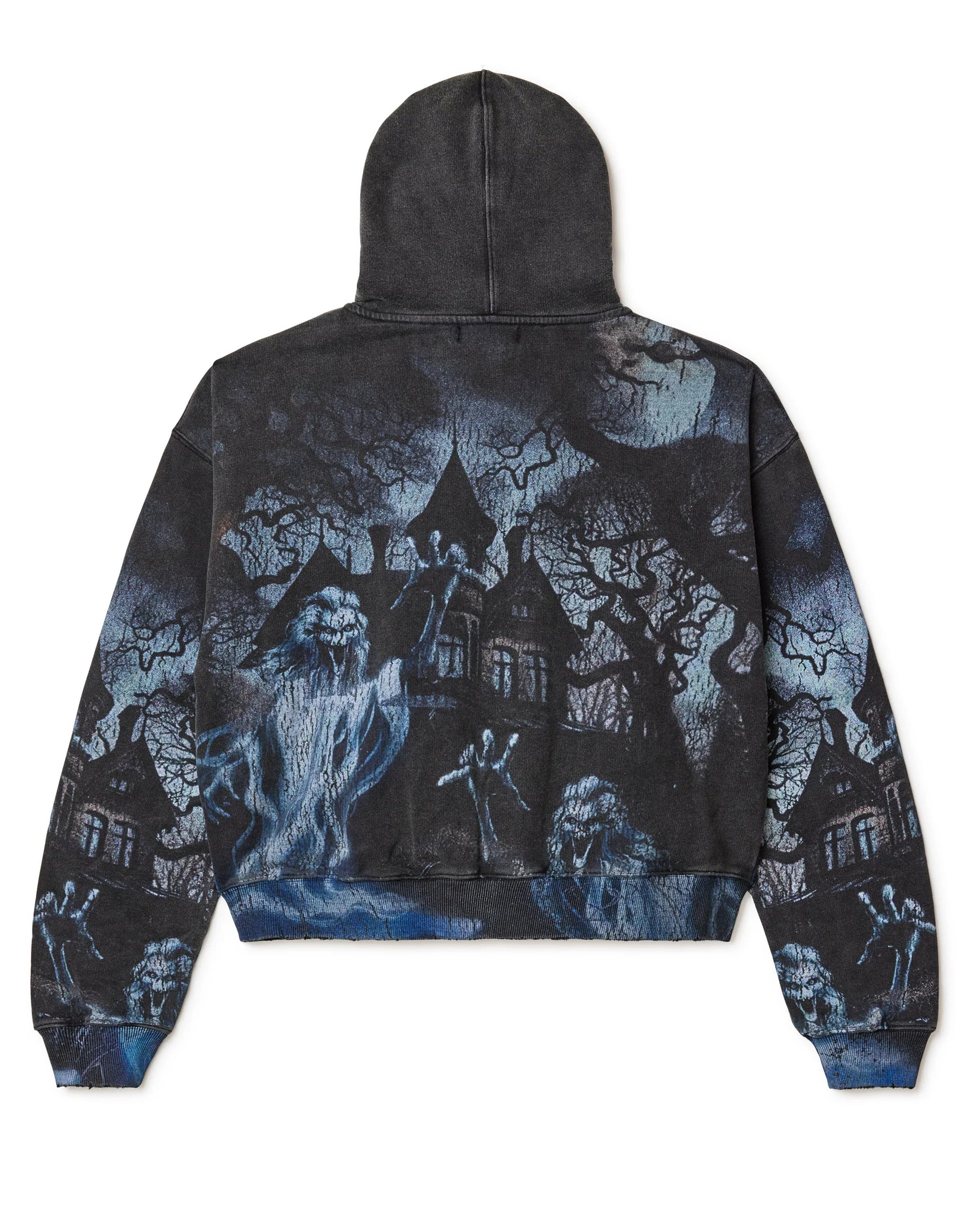 Vale Forever 'Casper' Black & Blue Zip Up Hoodie