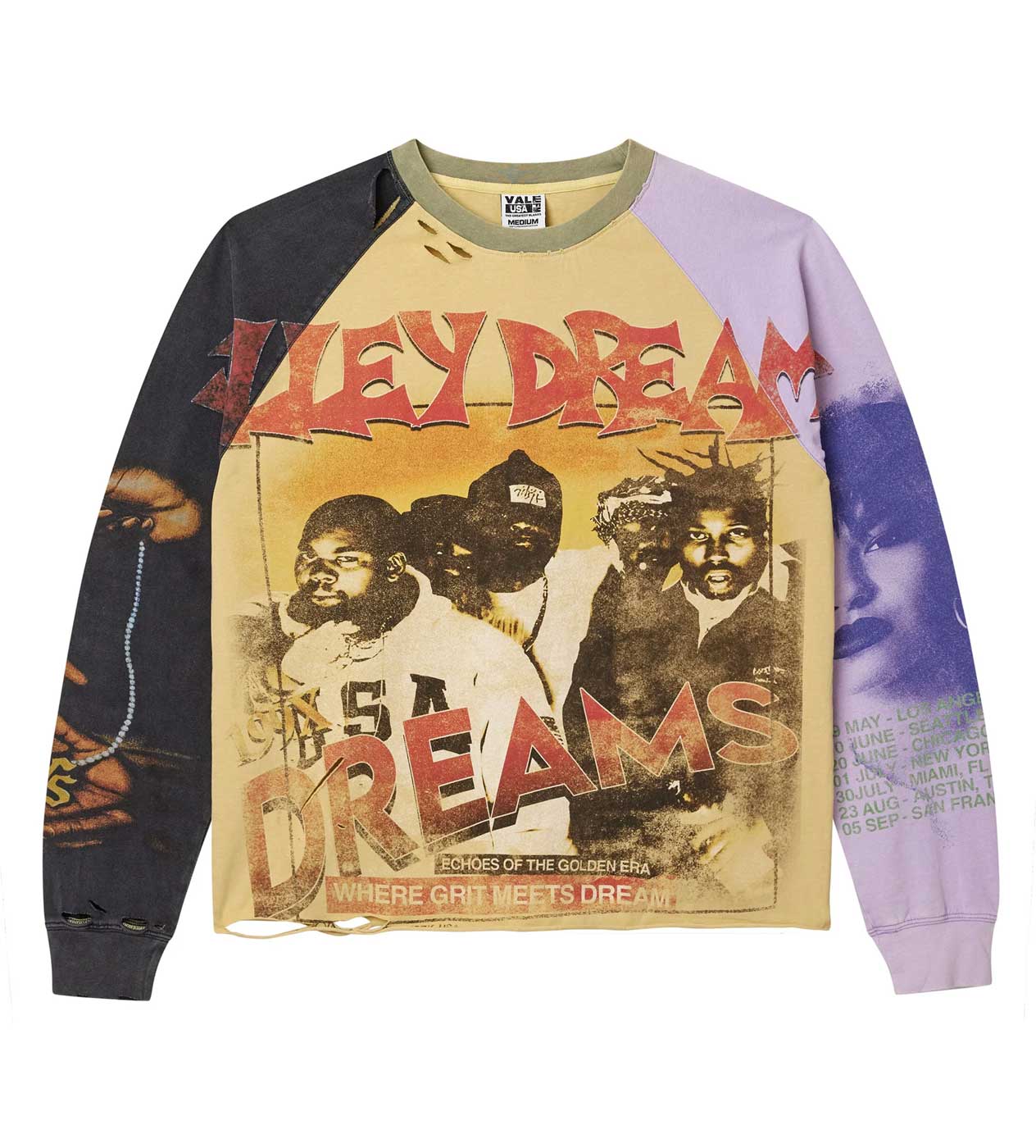 Vale Forever 'Chambers Chop N Screw' LS Yellow Tee