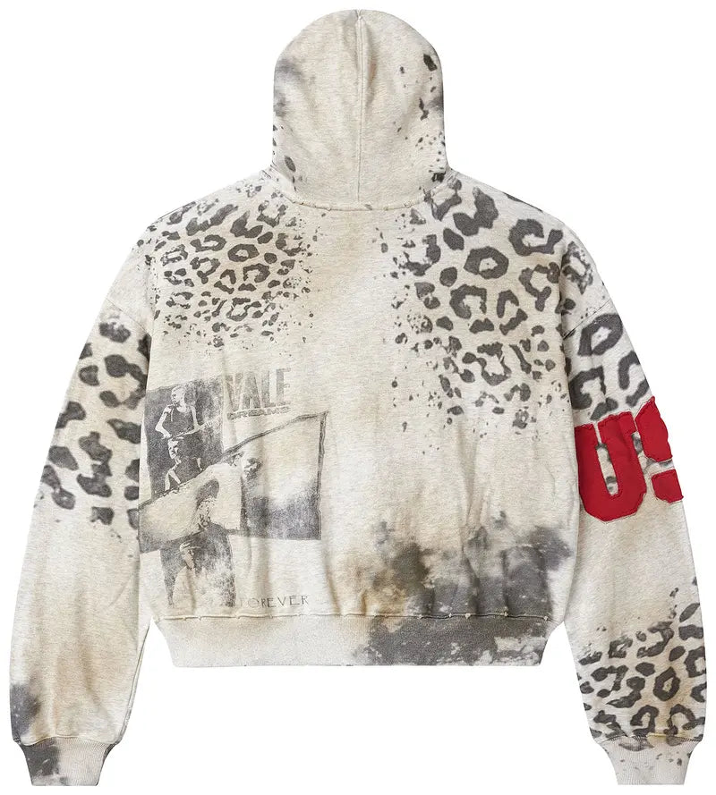 Vale Forever 'Cheetah' Grey Zip Up Hoodie