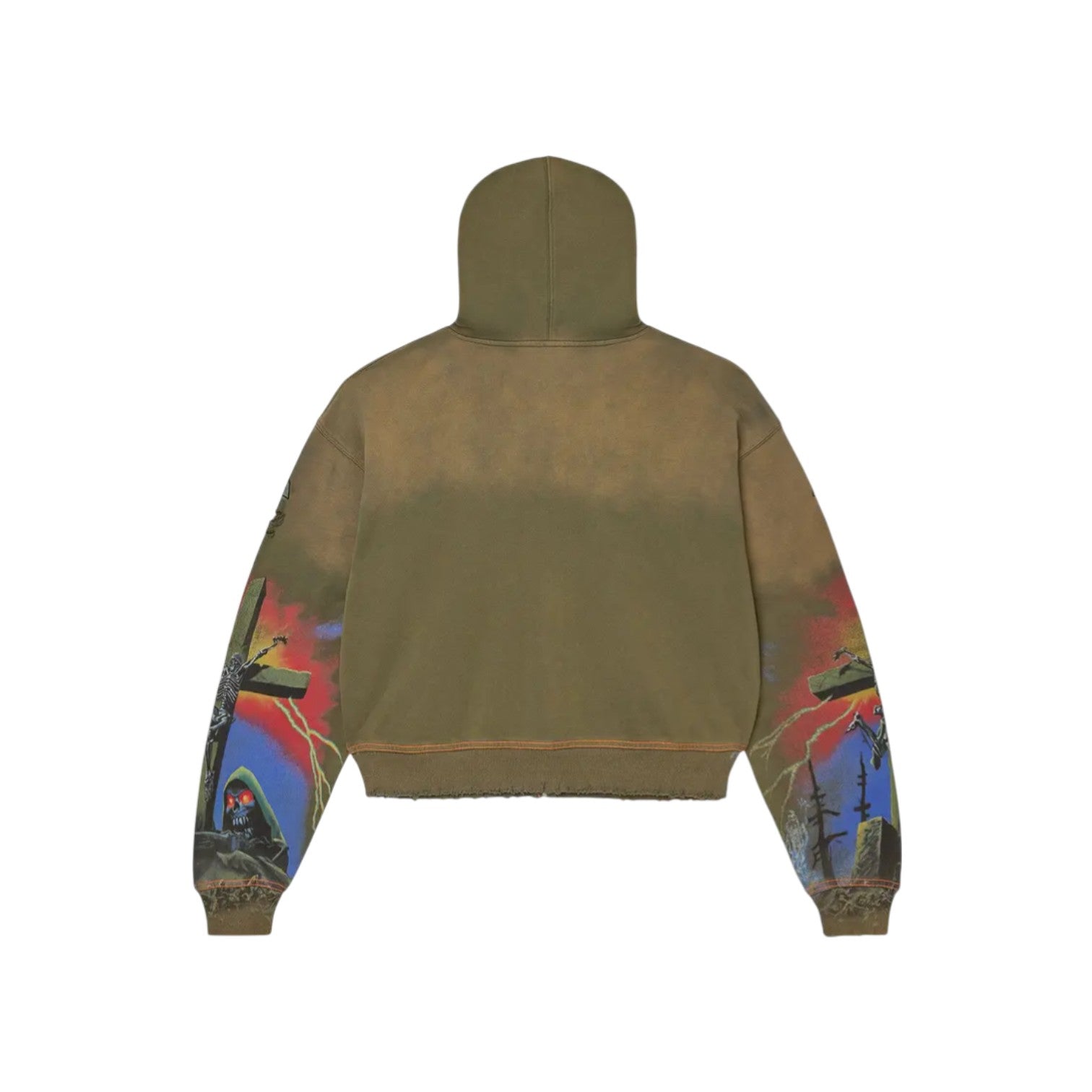 Vale Forever 'Damned Big' Olive Zip Up Hoodie