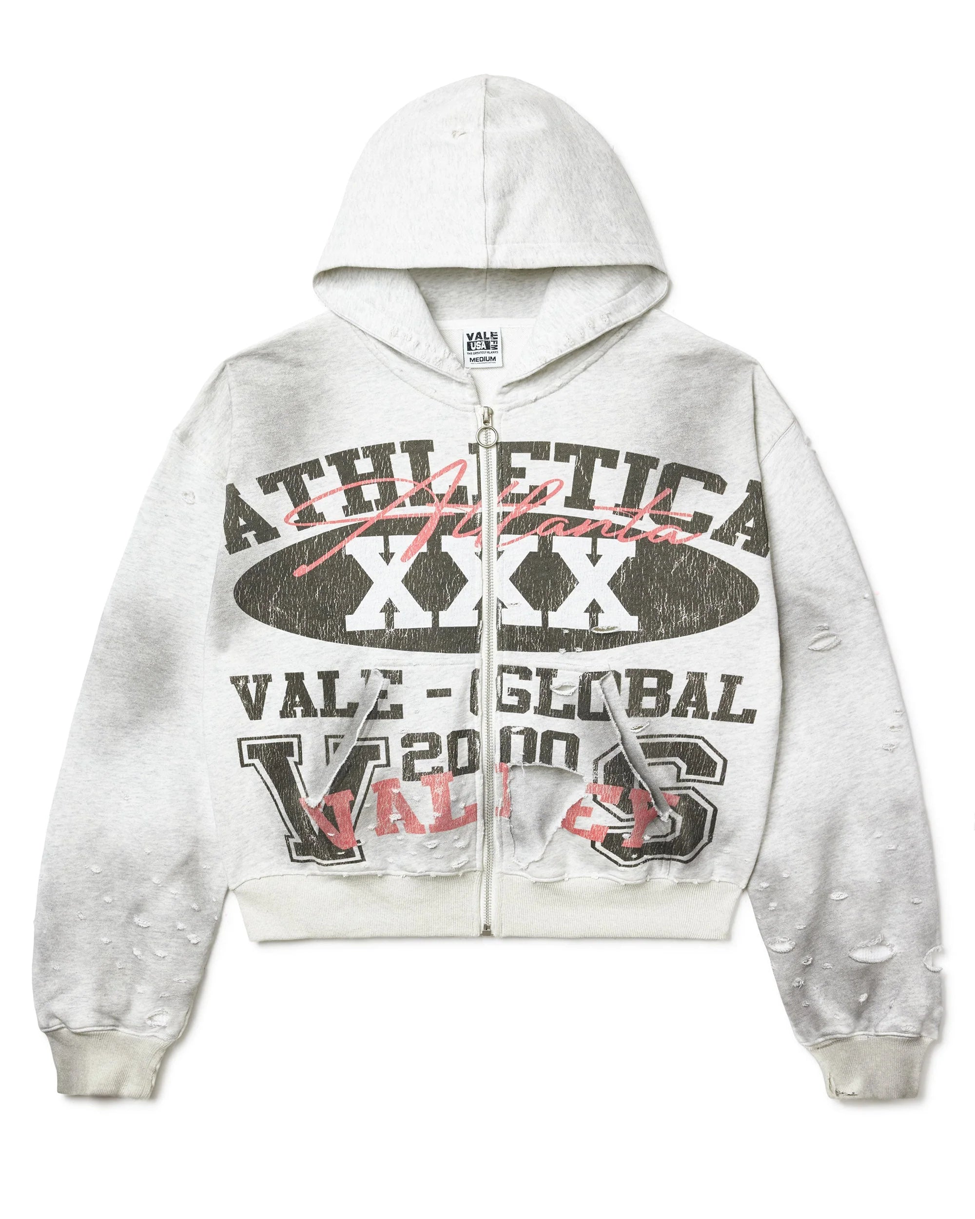 Vale Forever 'Destoryer' White Zip Up Hoodie