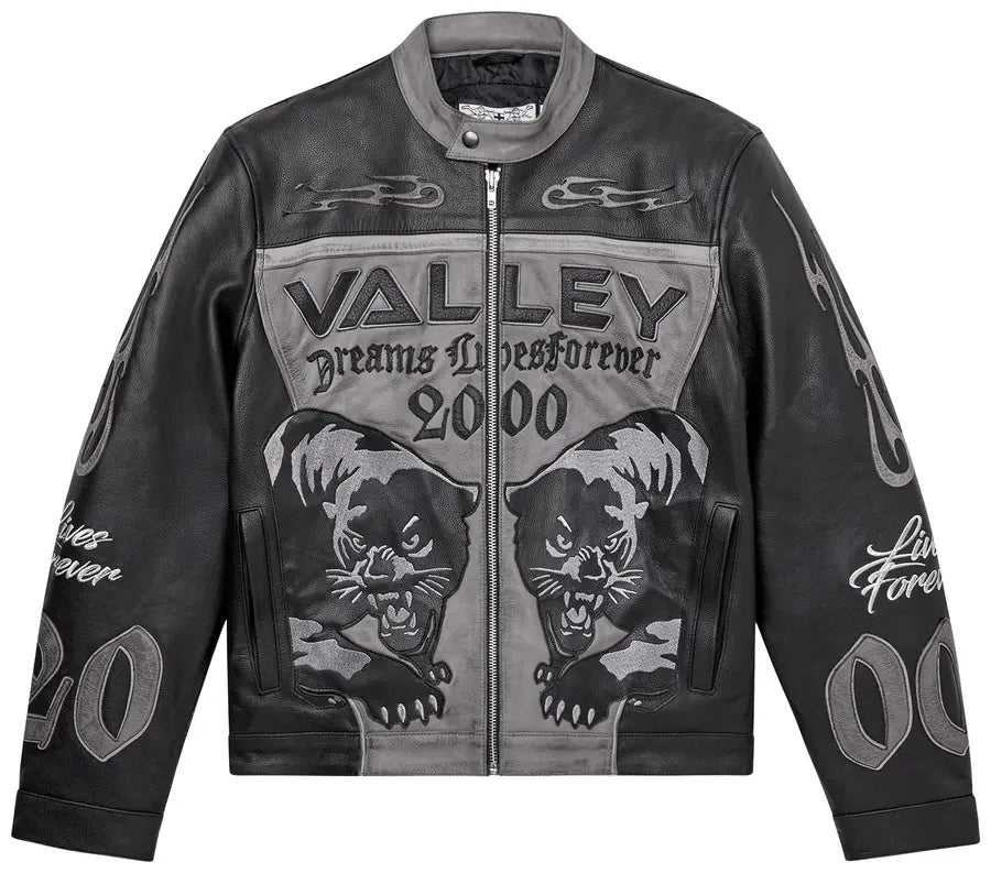 Vale Forever 'Inferno Motorcroxxx' Black Leather Jacket