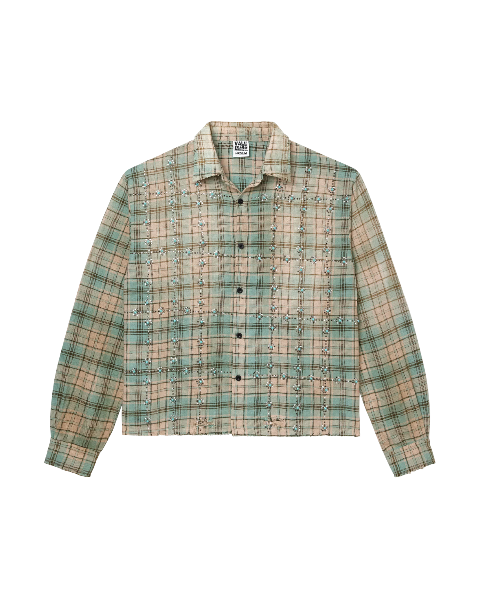 Vale Forever 'Little Gems' Green Flannel Shirt