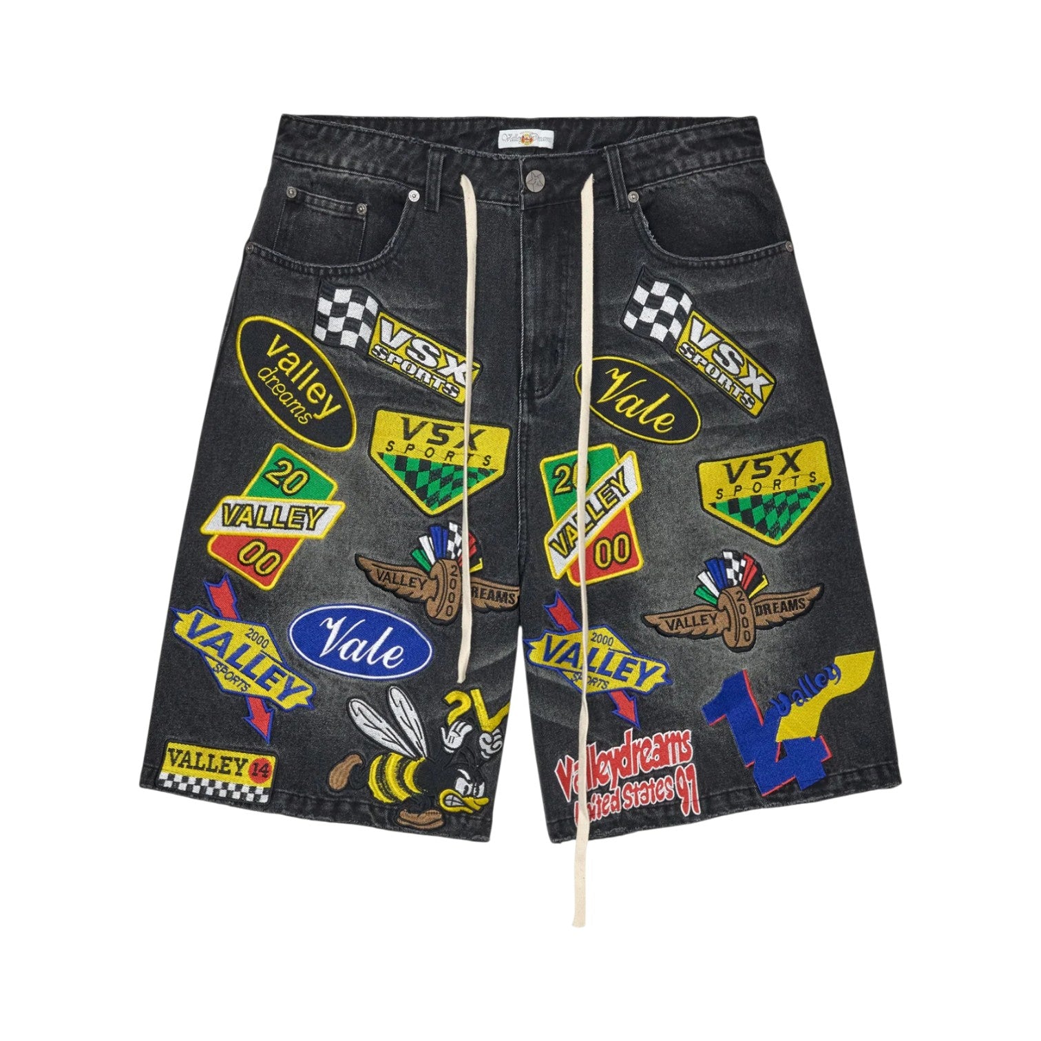 Vale Forever 'Passport' Black Jean Shorts