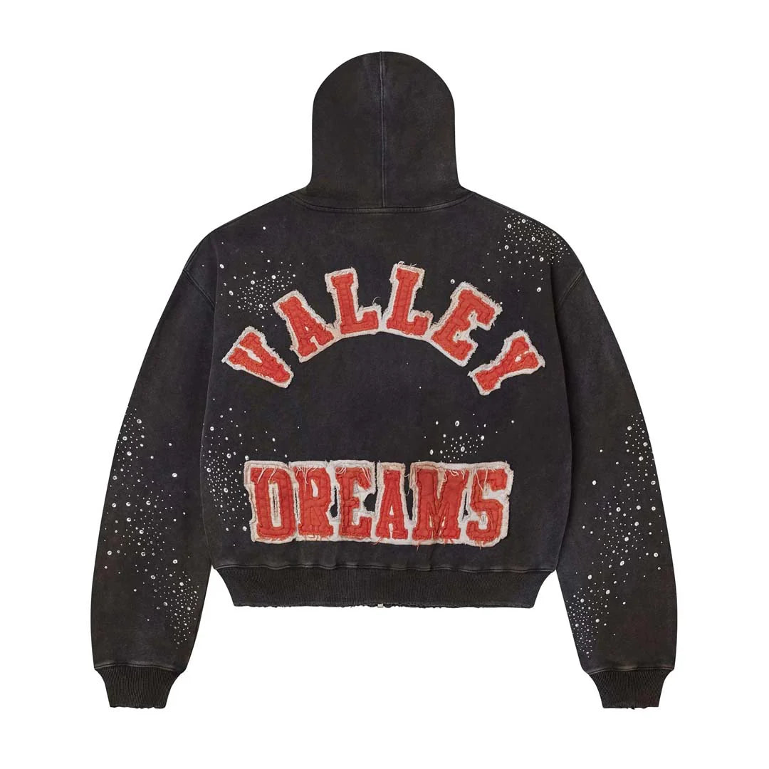 Vale Forever 'Pluto Clustered' Black Zip Up Hoodie