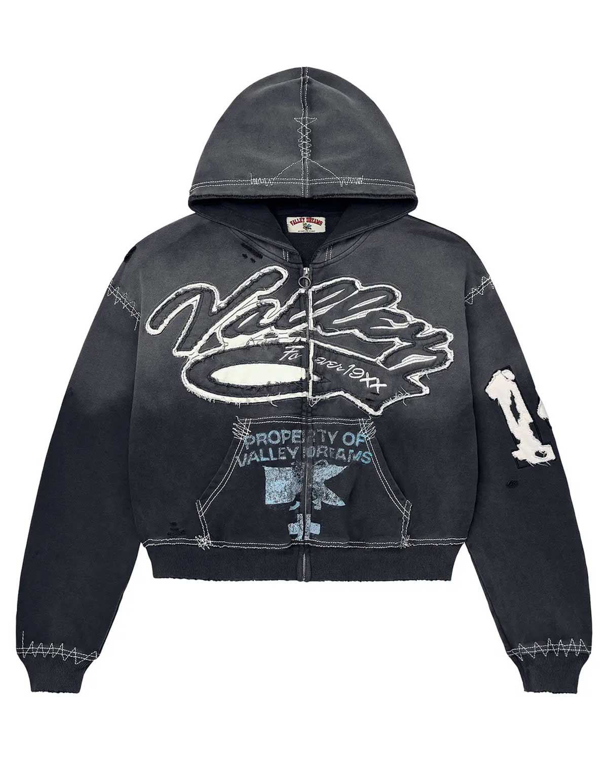 Vale Forever 'Religion' Black Zip Up Hoodie