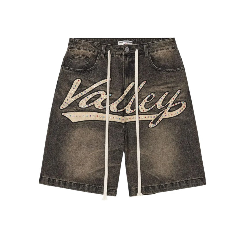 Vale Forever 'Skittles' Black Wash Jean Shorts