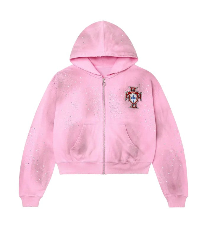 Vale Forever 'Venus Clustered' Pink Zip Up Hoodie