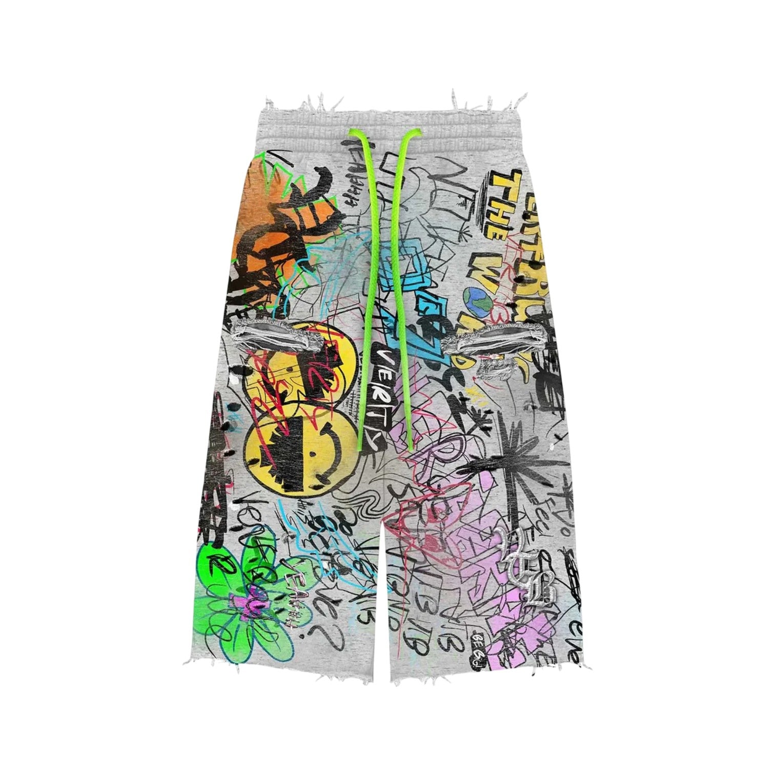 Vertabrae 'Detention Graffiti' Grey Shorts