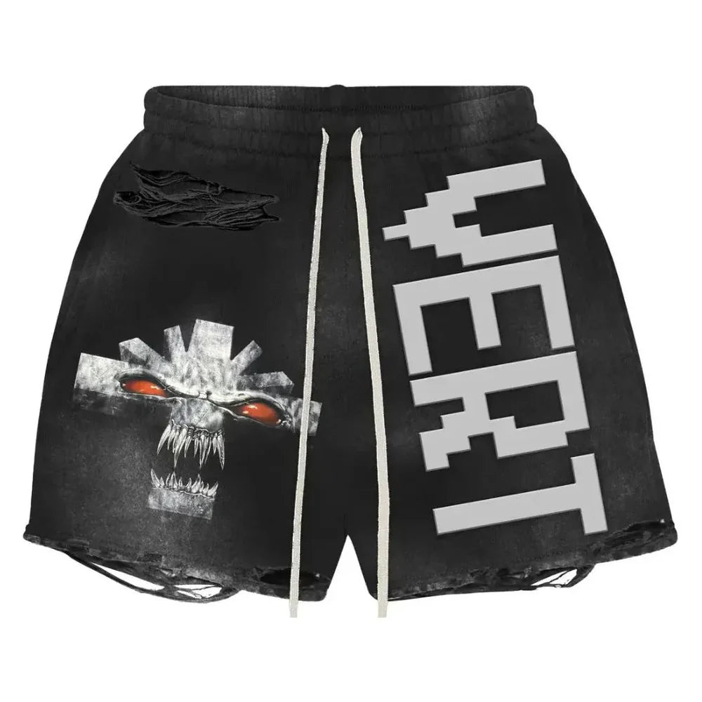 Vertabrae 'Monster' Black & Grey Shorts