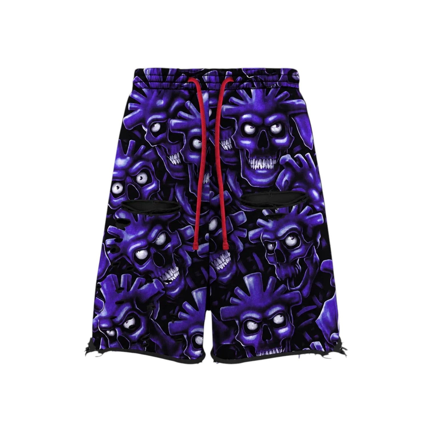 Vertabrae 'Skull Head' Purple Shorts