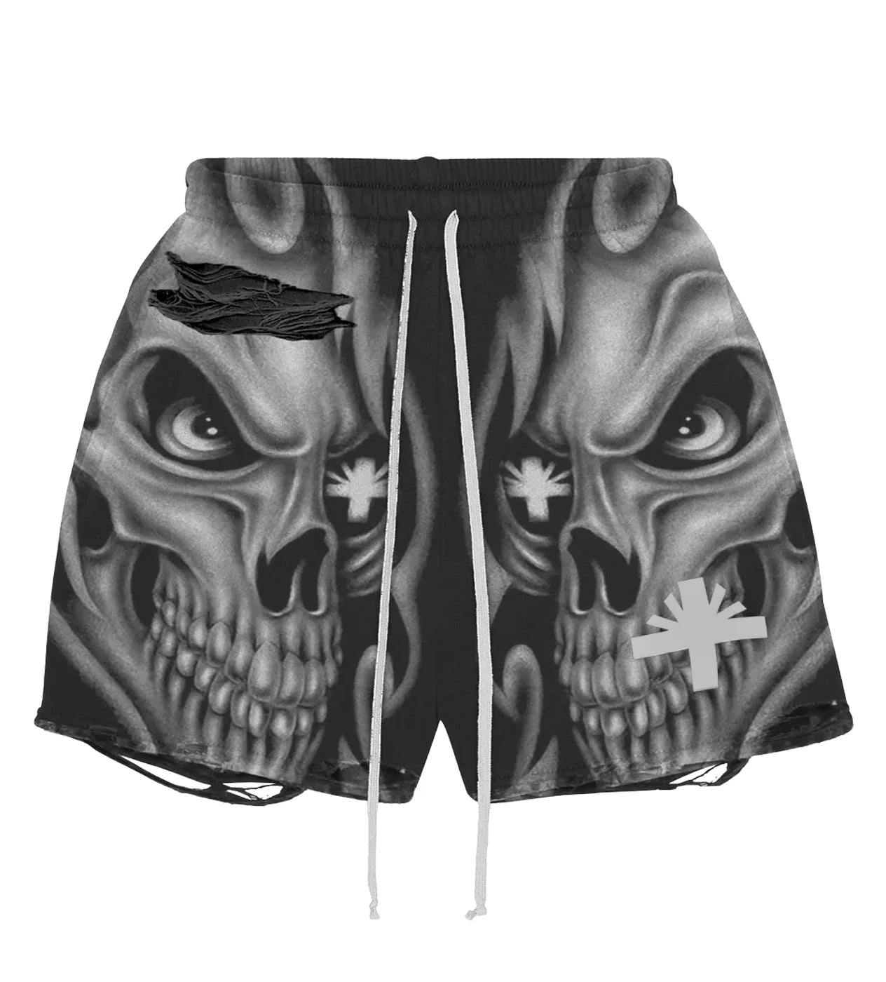 Vertabrae 'Skull' Grey Storm Shorts