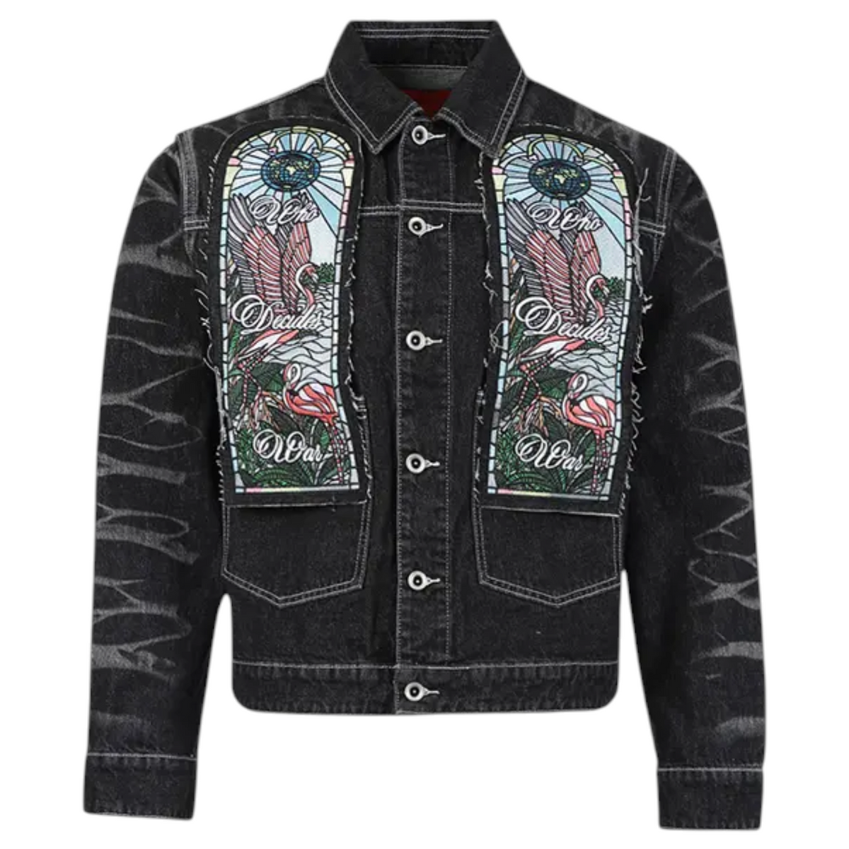 WDW 'Flamingo' Black Wash Denim Jacket
