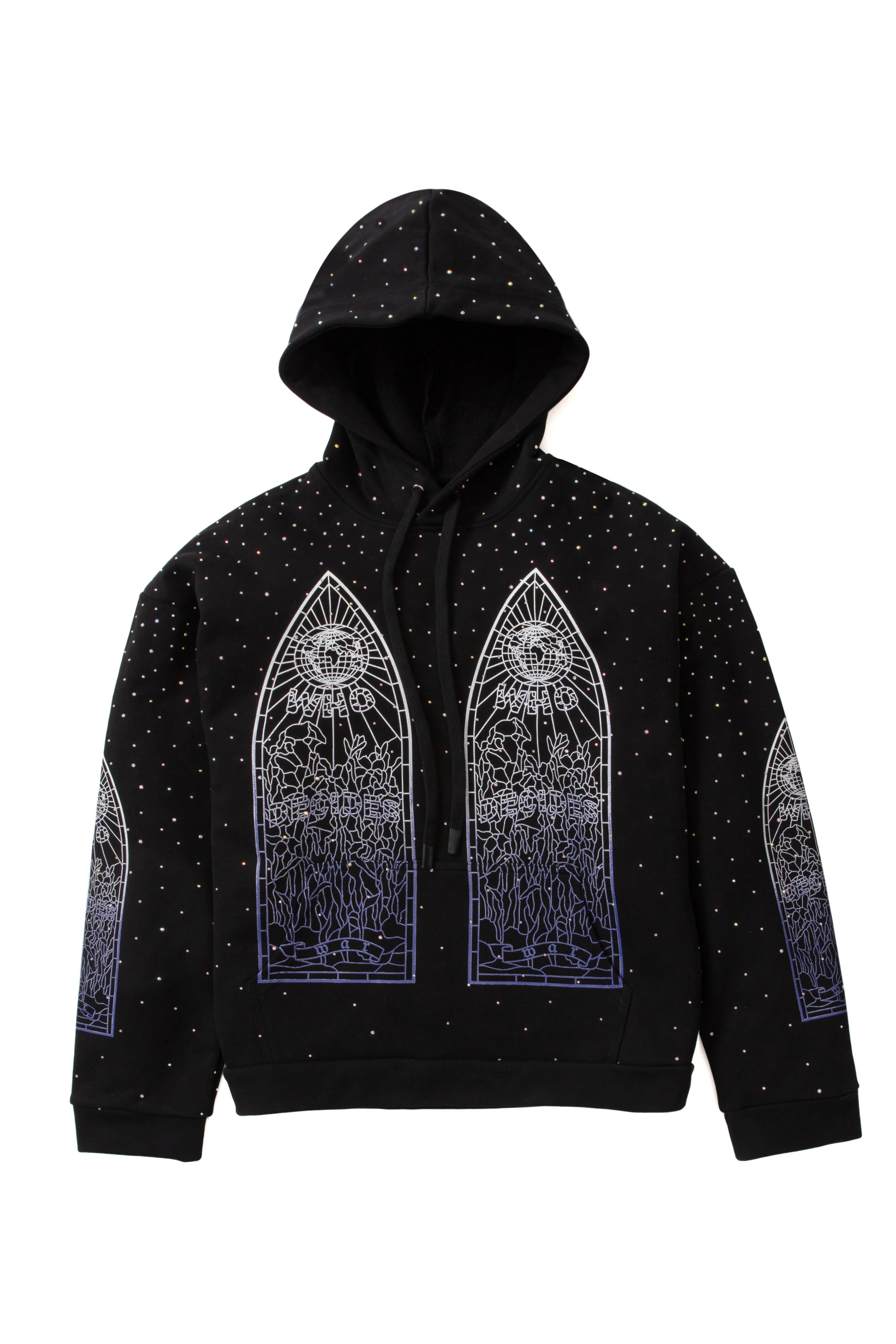 WDW "Stained Glass" Rhinestone Coal Hoodie