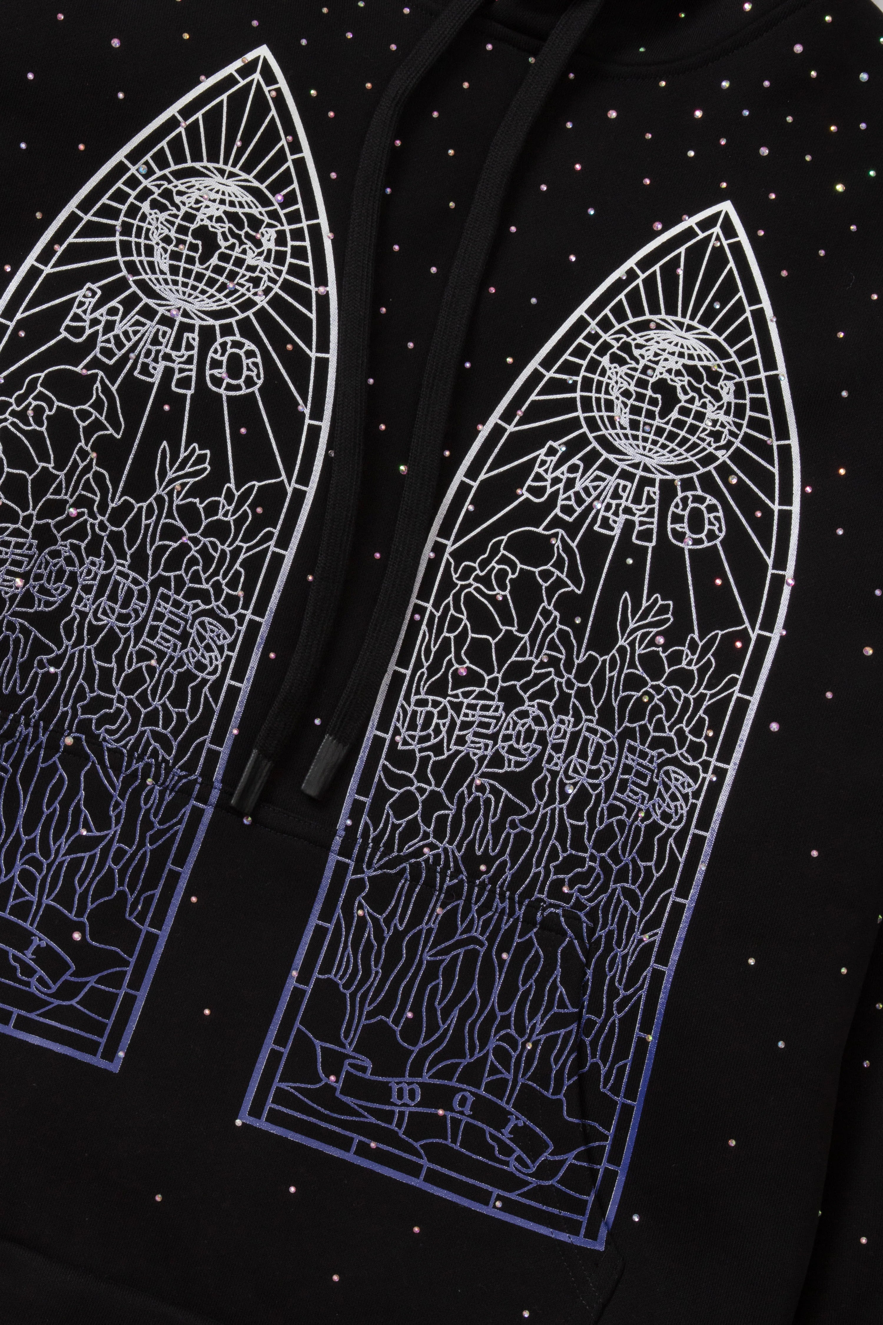 WDW "Stained Glass" Rhinestone Coal Hoodie