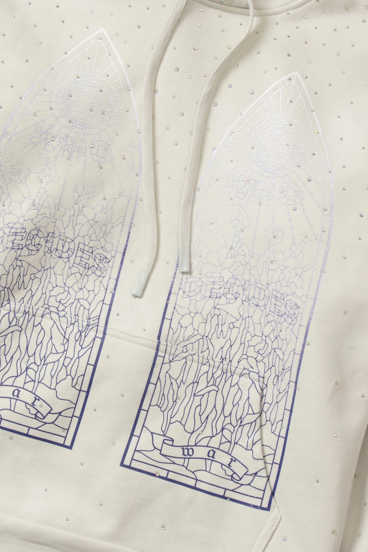 WDW "Stained Glass" Rhinestone Cream Hoodie