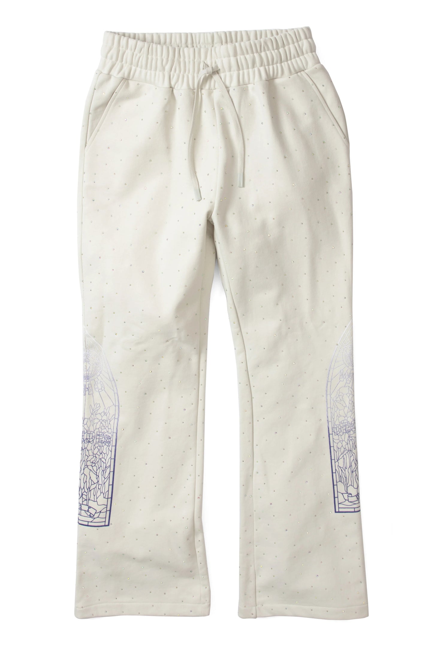 WDW "Stained Glass" Cream Rhinestone Sweats