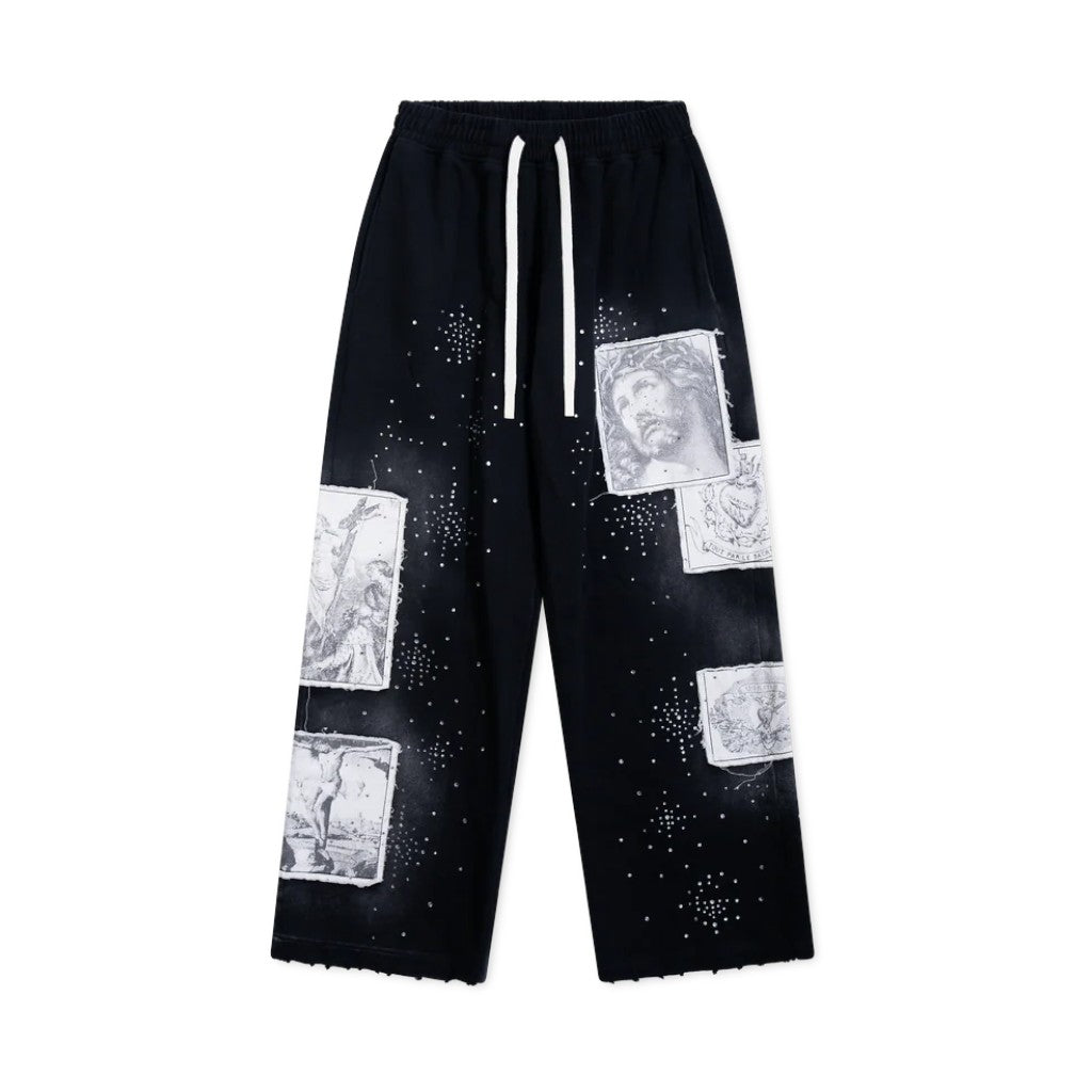 We Are Righteous 'Divine Canvas' Black Sweats