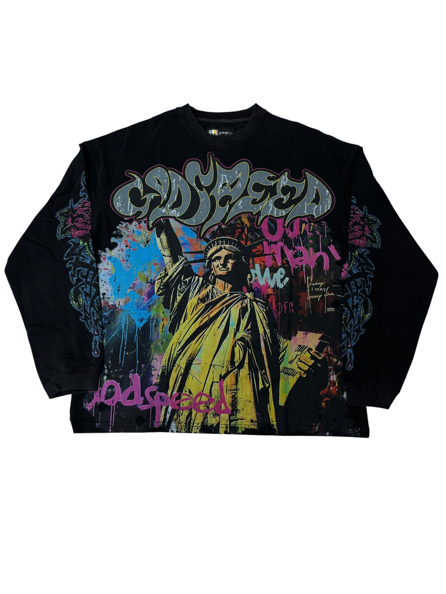 Godspeed 'Vandal' LS Black Wash Tee