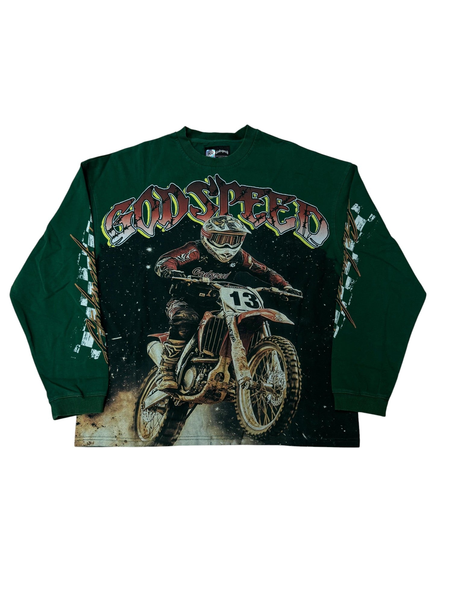 Godspeed 'Full Throttle' LS Green Tee
