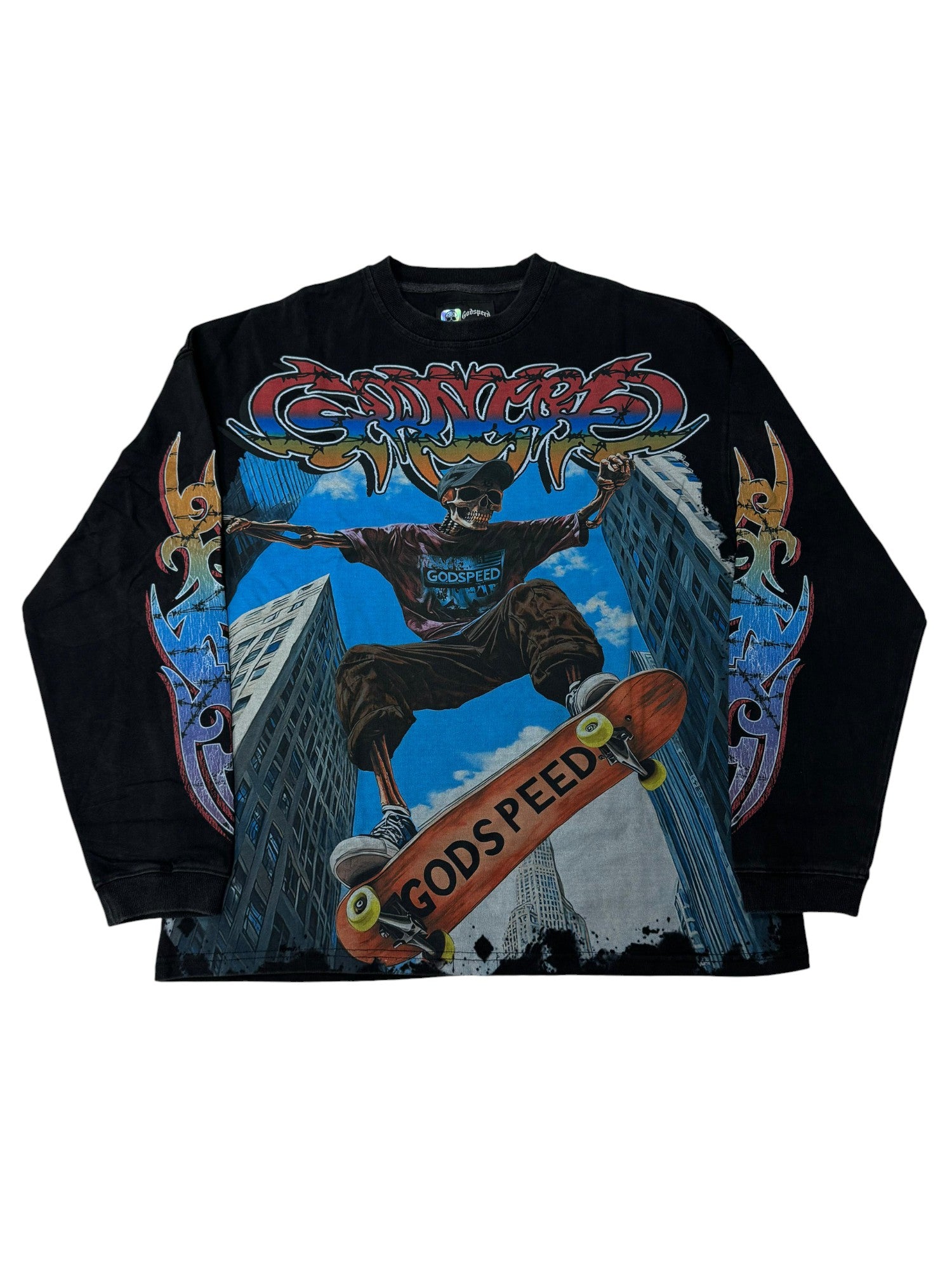 Godspeed 'Ollie' LS Black Wash Tee