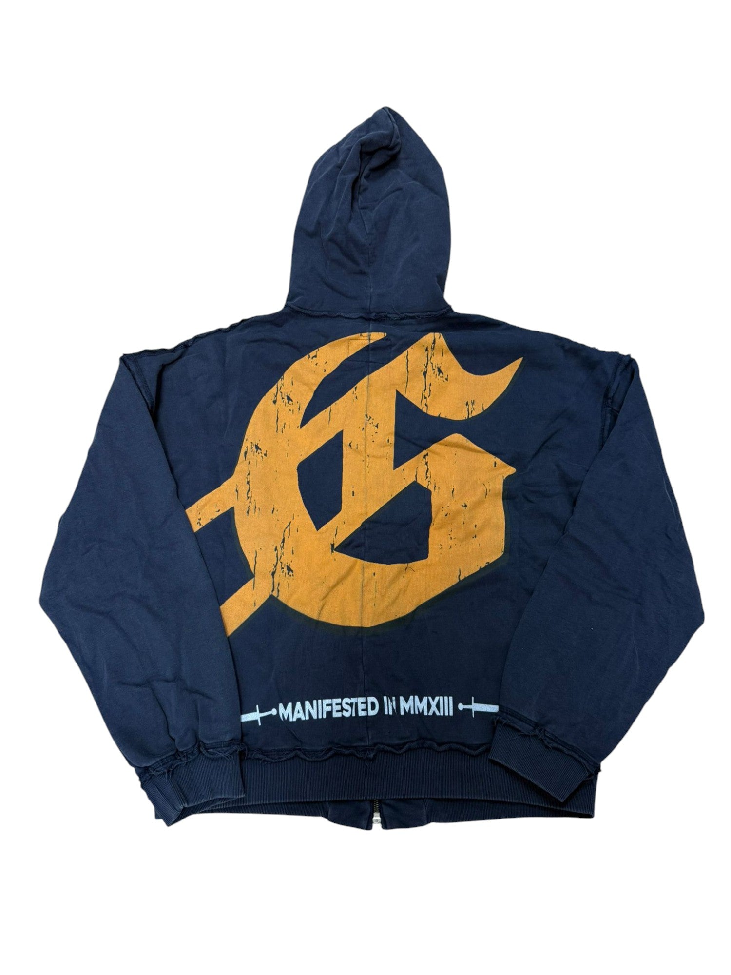 Godspeed 'Chrome Liberty' Navy Wash Zip Up Hoodie