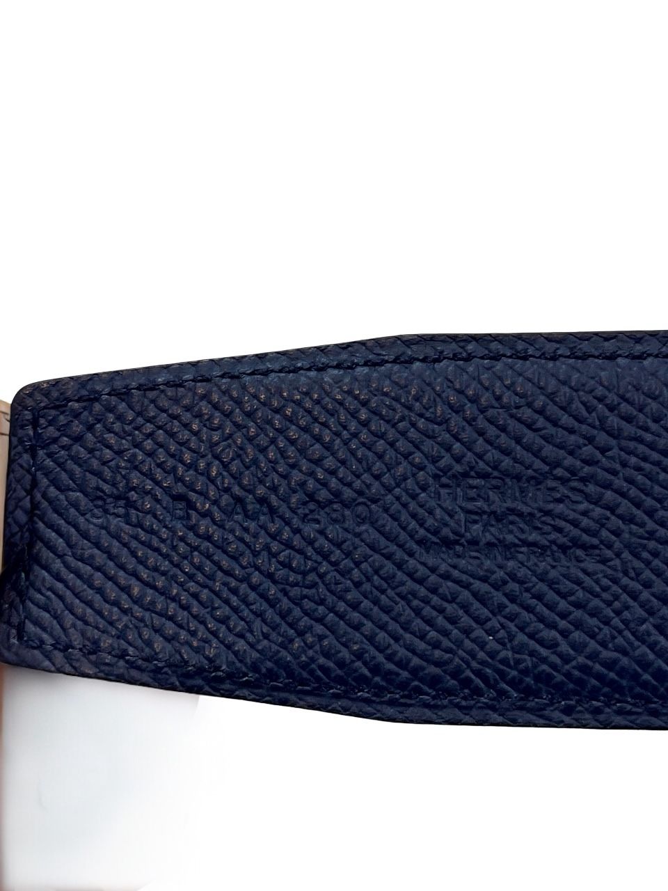 Hermes Reversible Belt Strap Blue Navy (85) Used