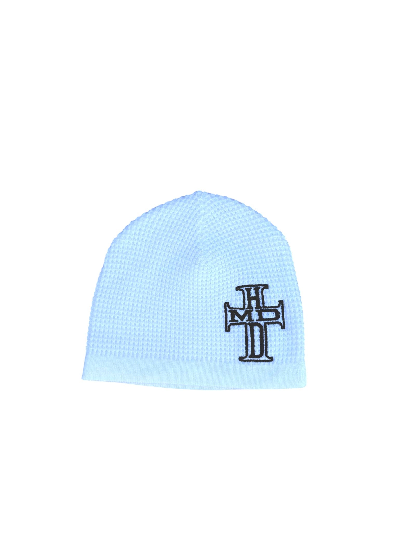 HMDD 'White Holy Cross' Black Beanie