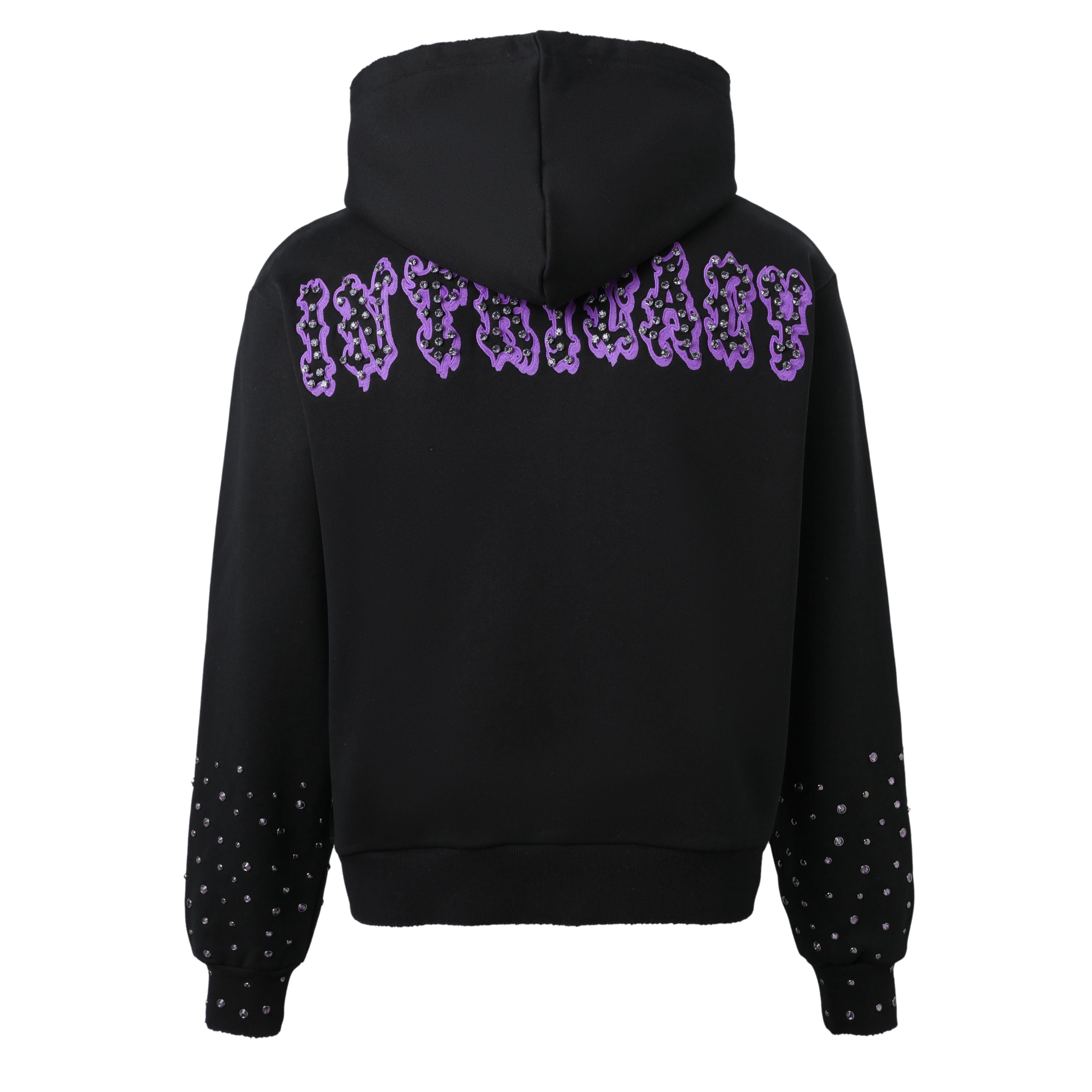 Lost Intricacy 'Patch' Black & Purple Full Zip Hoodie