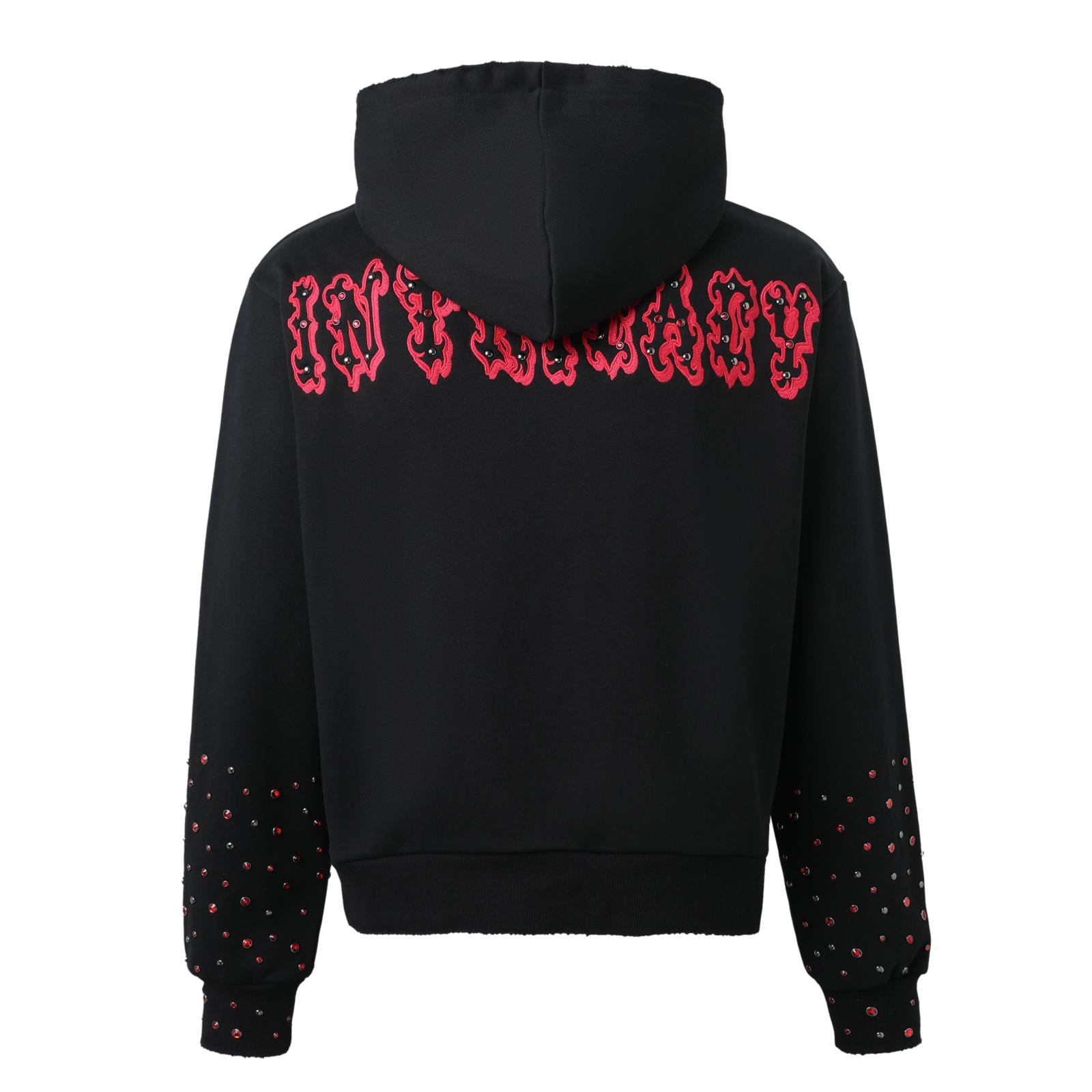 Lost Intricacy 'Patch' Black & Red Full Zip Hoodie