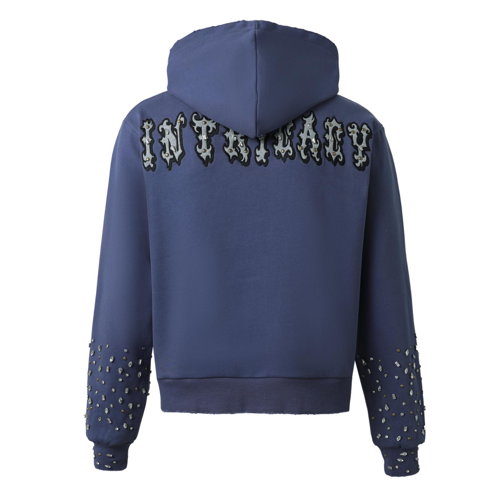 Lost Intricacy 'Patch' Blue Full Zip Hoodie