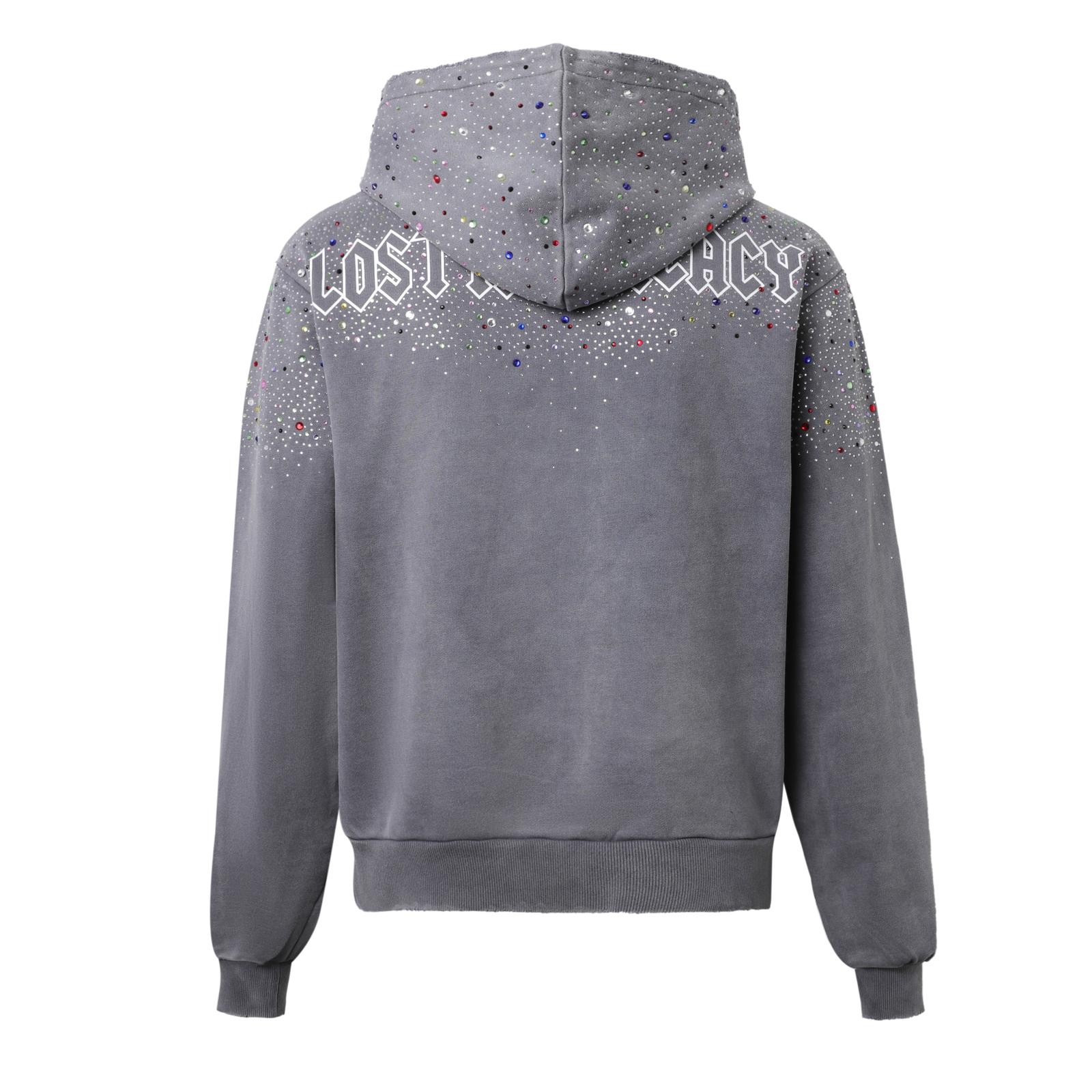 Lost Intricacy 'Inverse 2.0' Light Grey Full Zip Hoodie